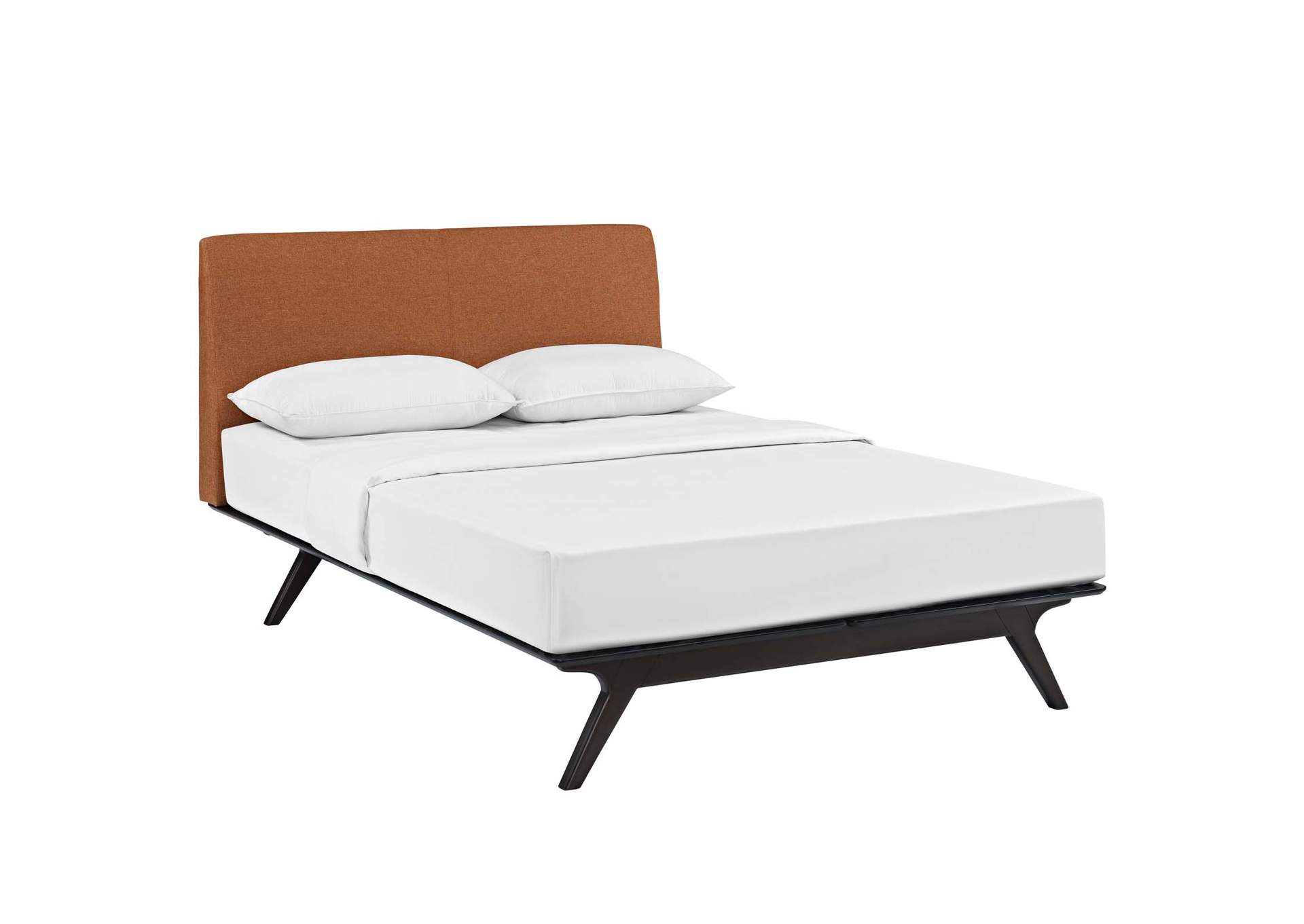 Cappuccino Orange Tracy Queen Bed,Modway