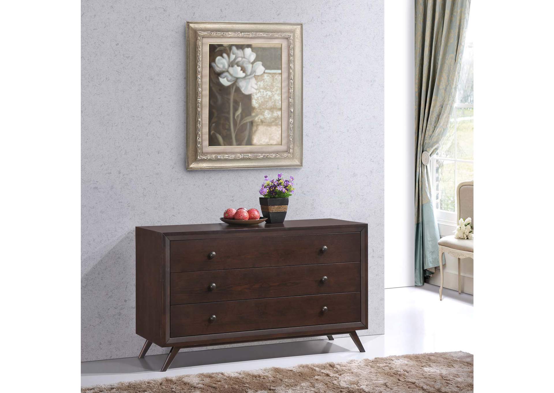 Cappuccino Tracy Wood Dresser,Modway