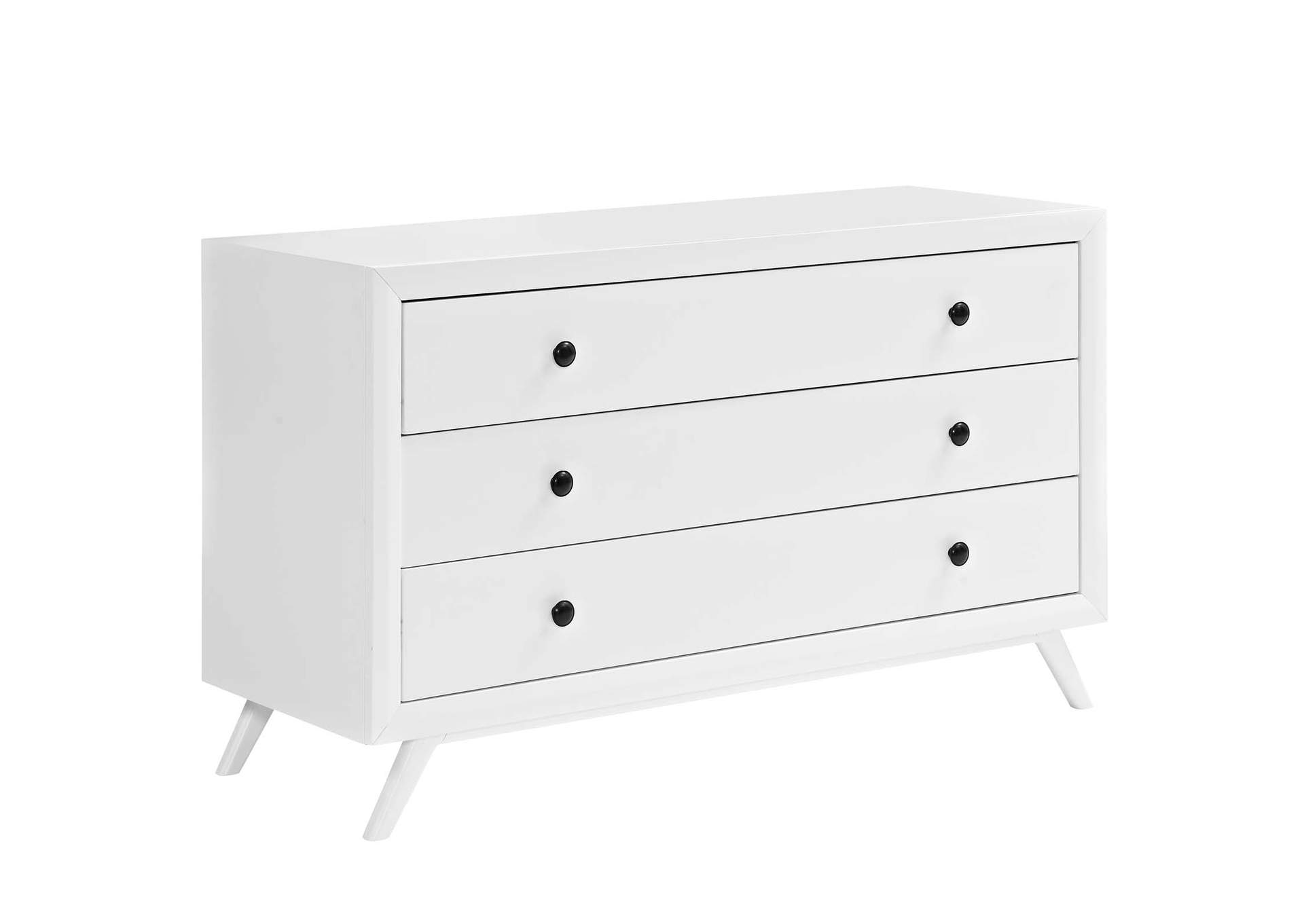 White Tracy Wood Dresser,Modway