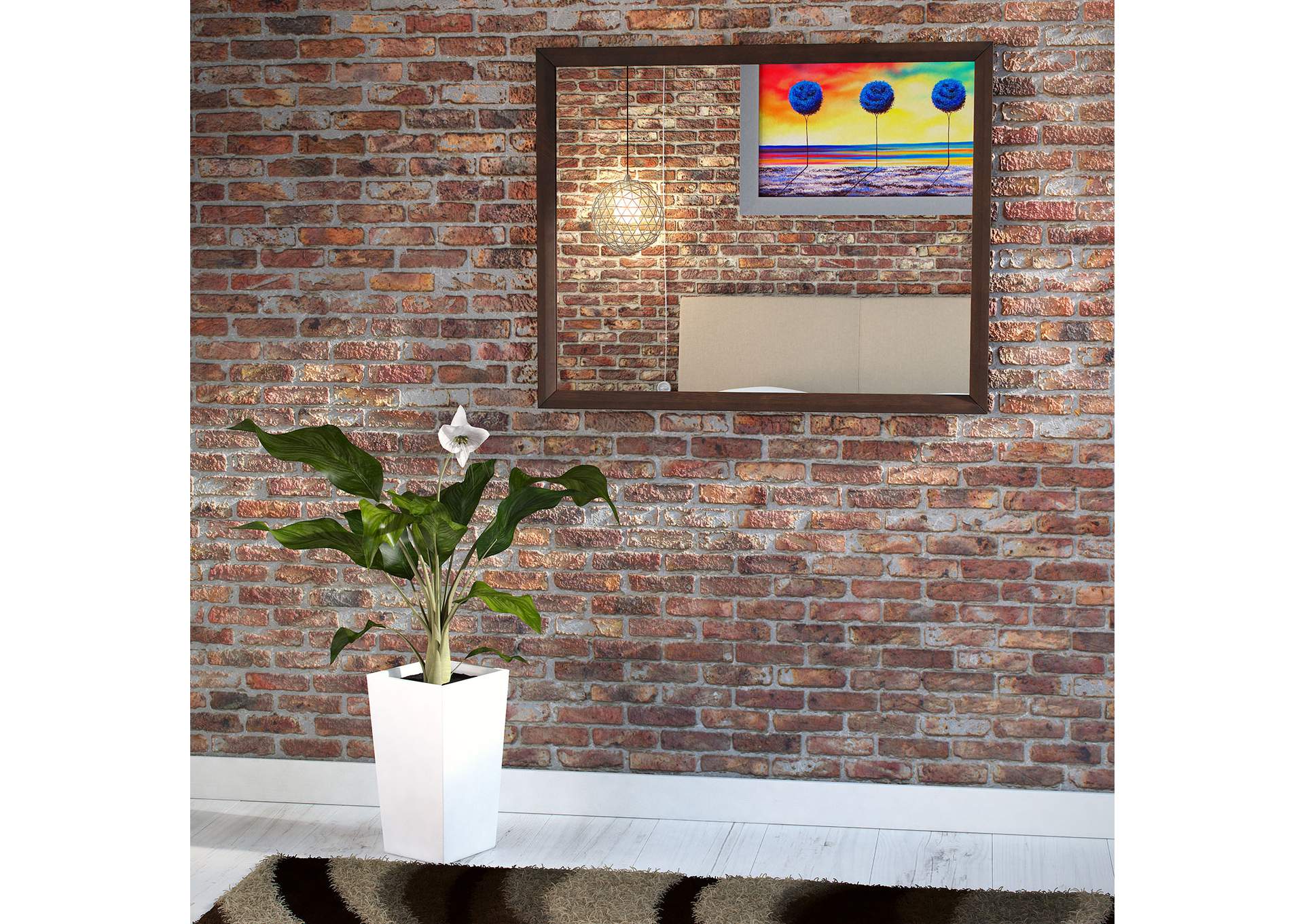 Tracy Cappuccino Mirror,Modway