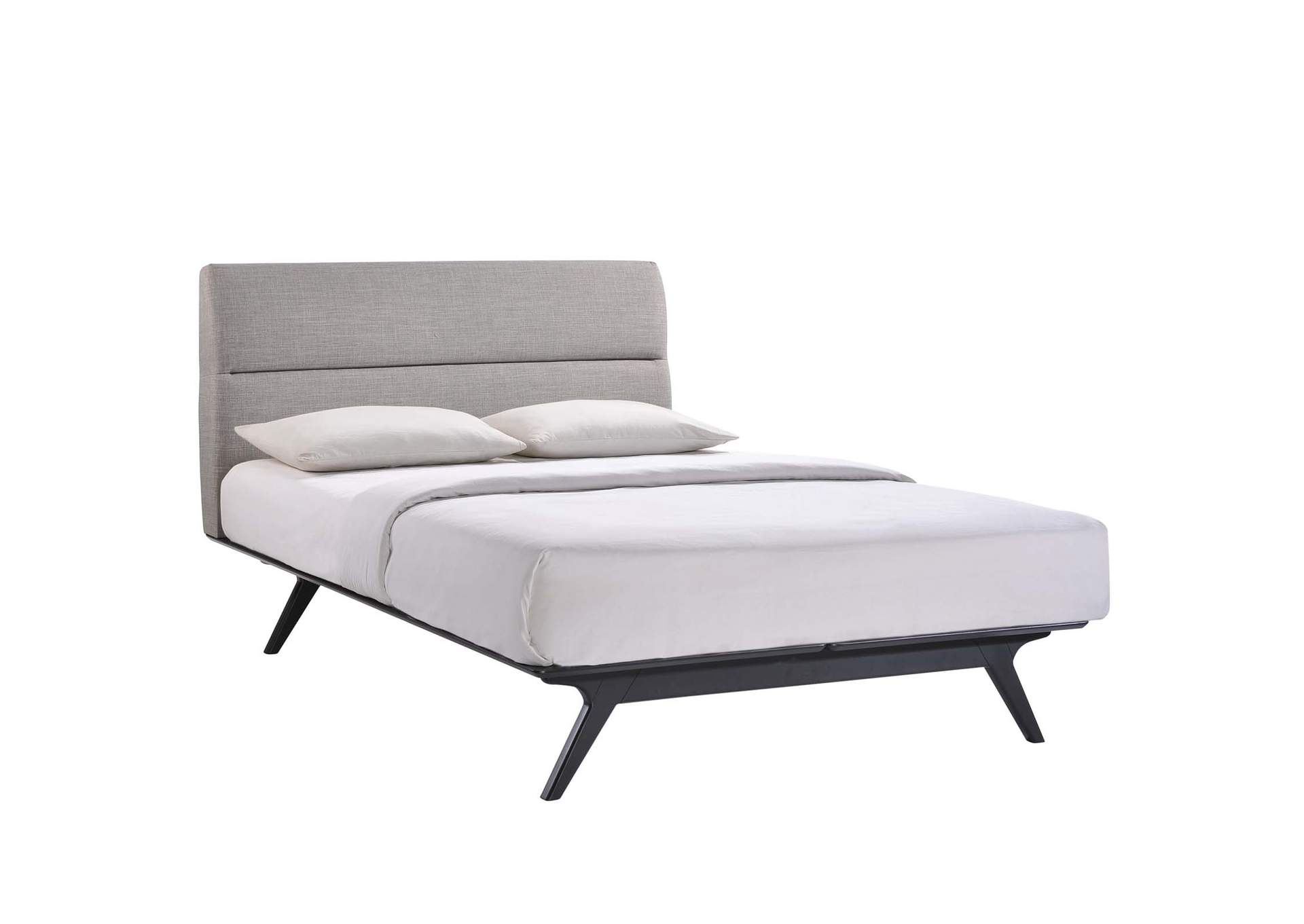 Black Gray Addison Queen Bed,Modway