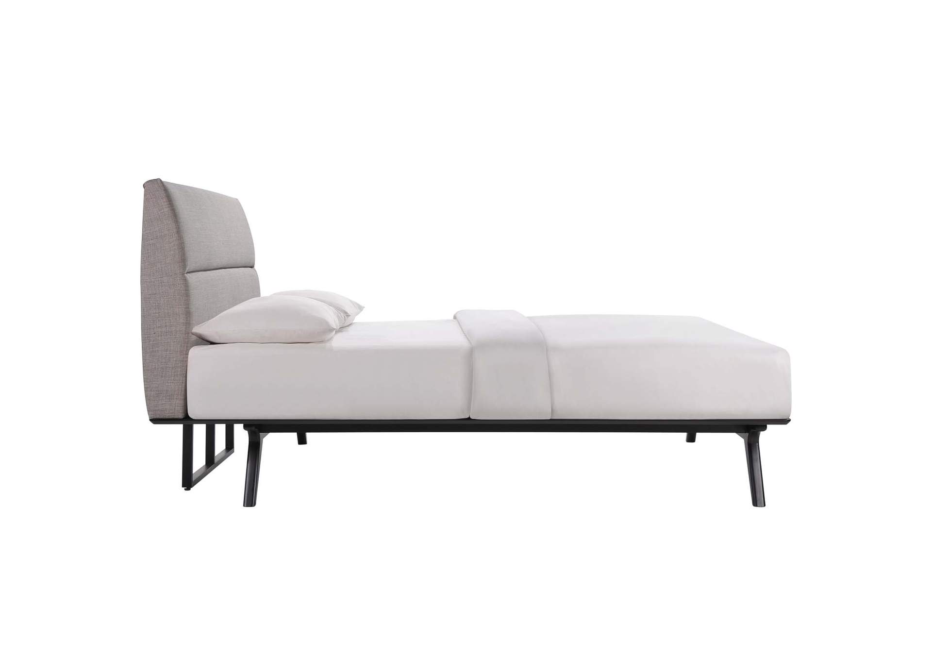 Black Gray Addison Queen Bed,Modway