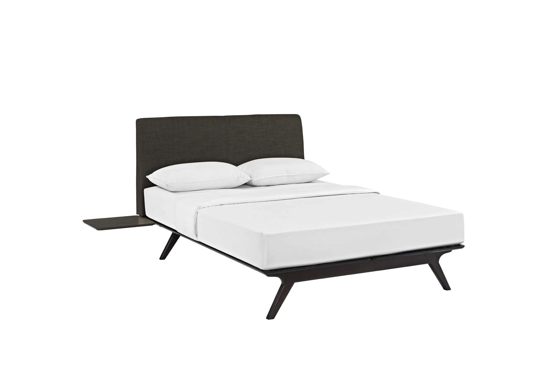 Cappuccino Brown Tracy 3 Piece Queen Bedroom Set,Modway