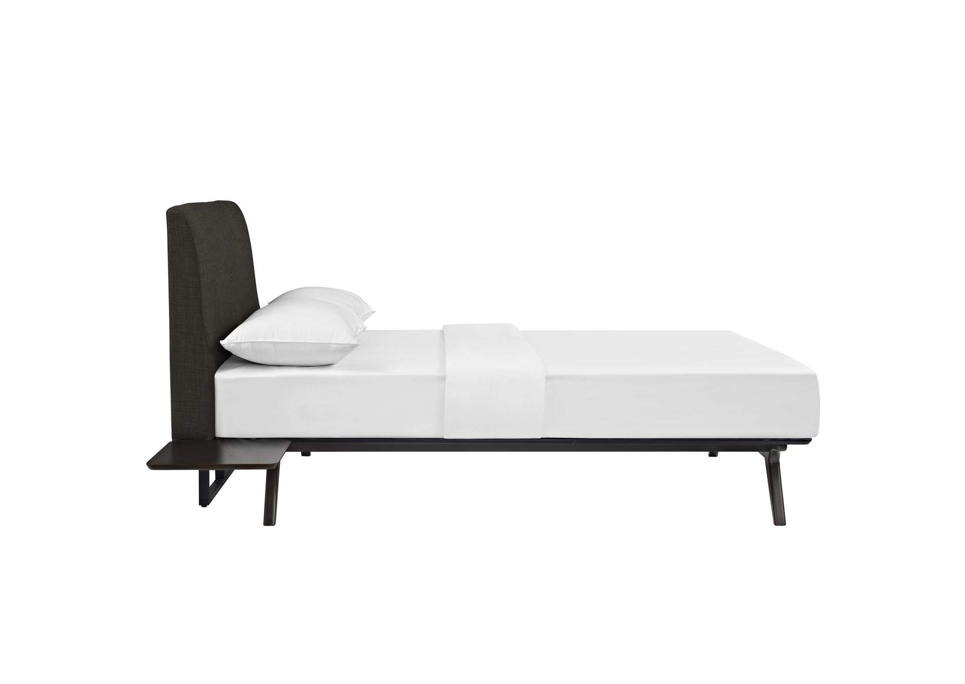 Cappuccino Brown Tracy 3 Piece Queen Bedroom Set,Modway