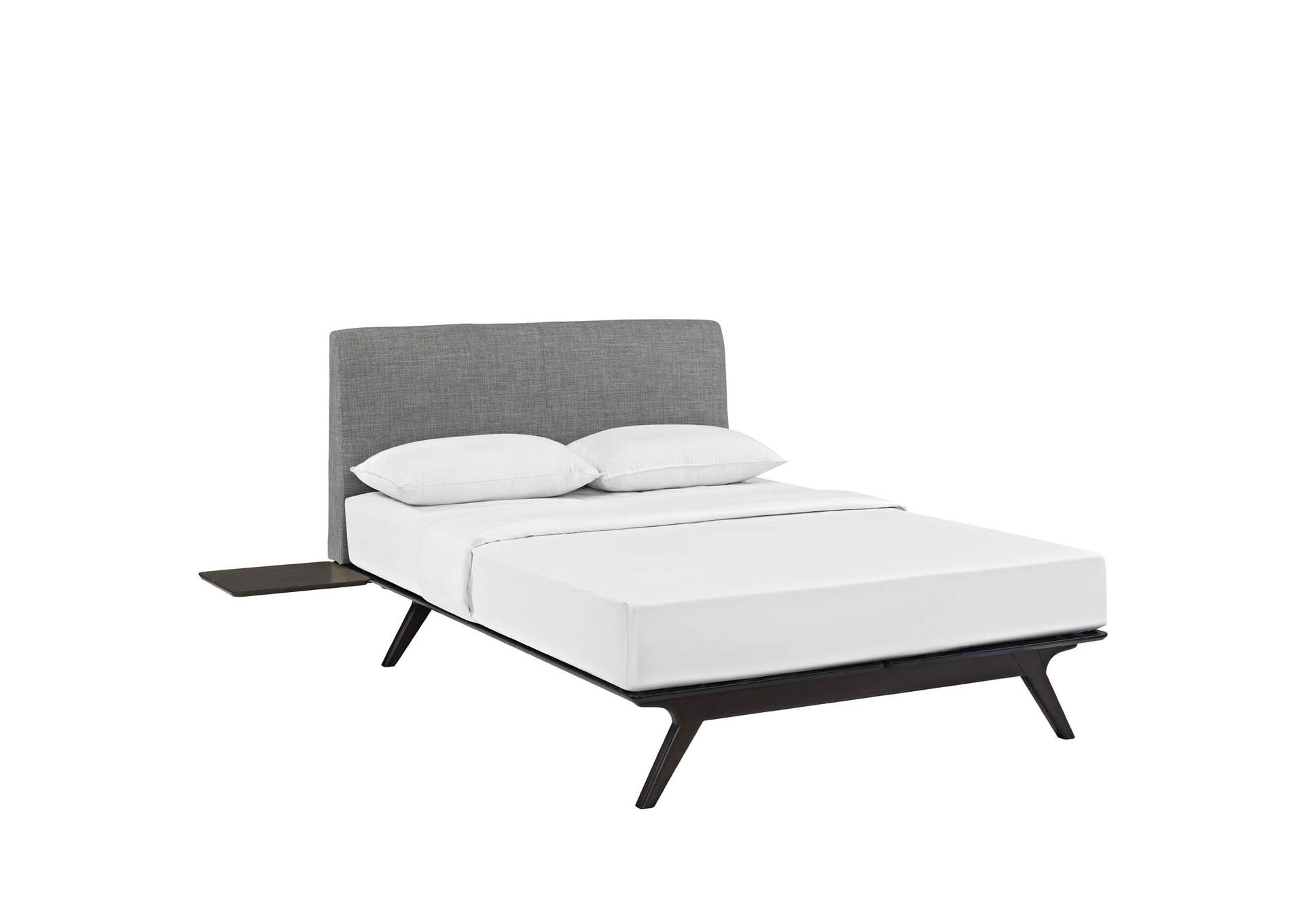 Cappuccino Gray Tracy 3 Piece Queen Bedroom Set,Modway