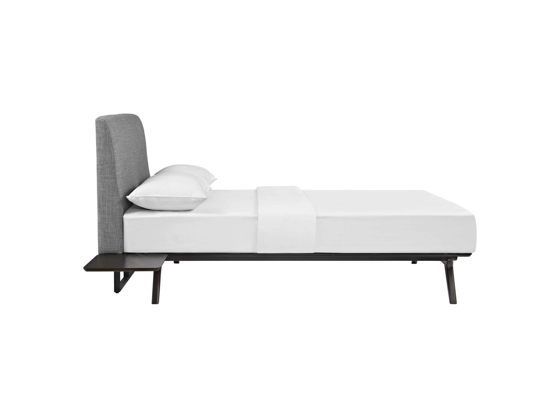 Cappuccino Gray Tracy 3 Piece Queen Bedroom Set,Modway