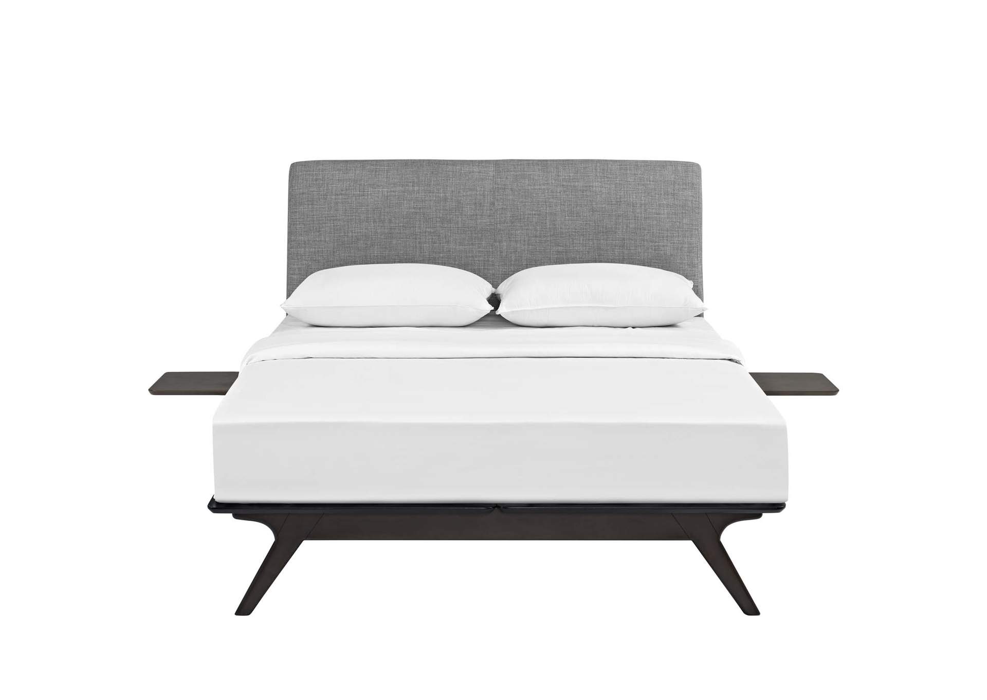 Cappuccino Gray Tracy 3 Piece Queen Bedroom Set,Modway