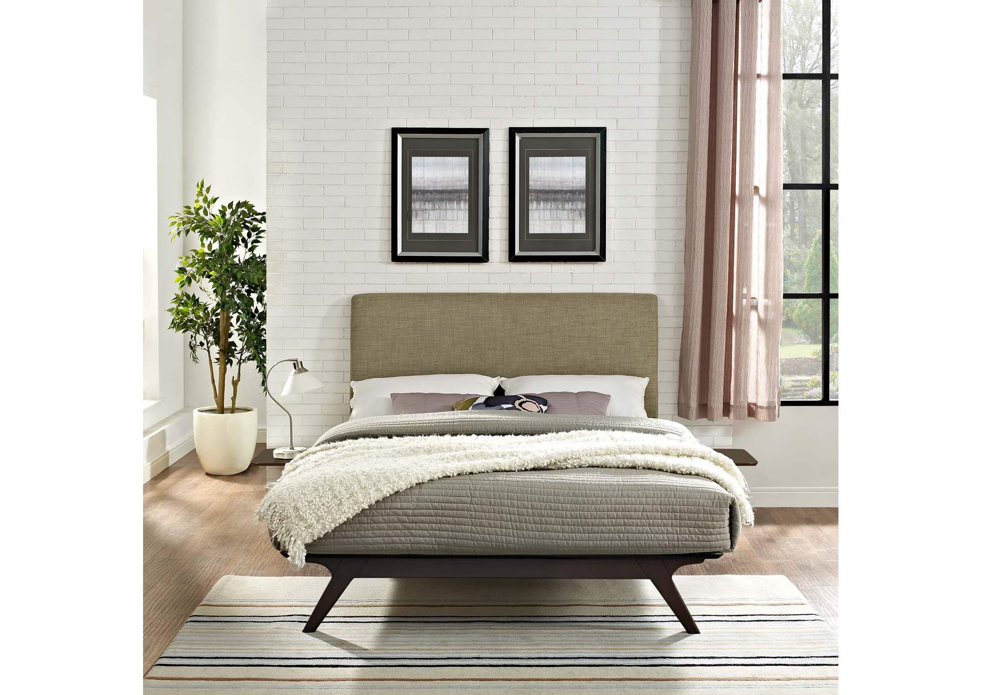 Cappuccino Latte Tracy 3 Piece Queen Bedroom Set,Modway