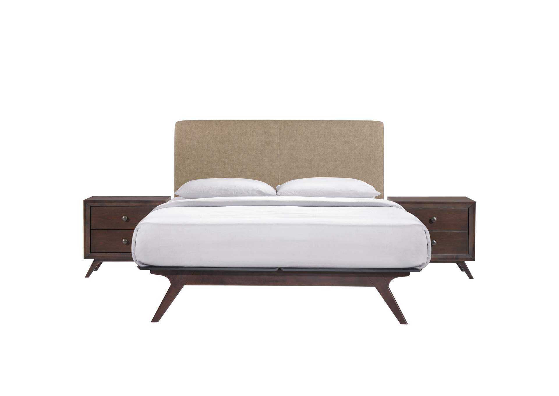 Cappuccino Latte Tracy 3 Piece Queen Bedroom Set,Modway