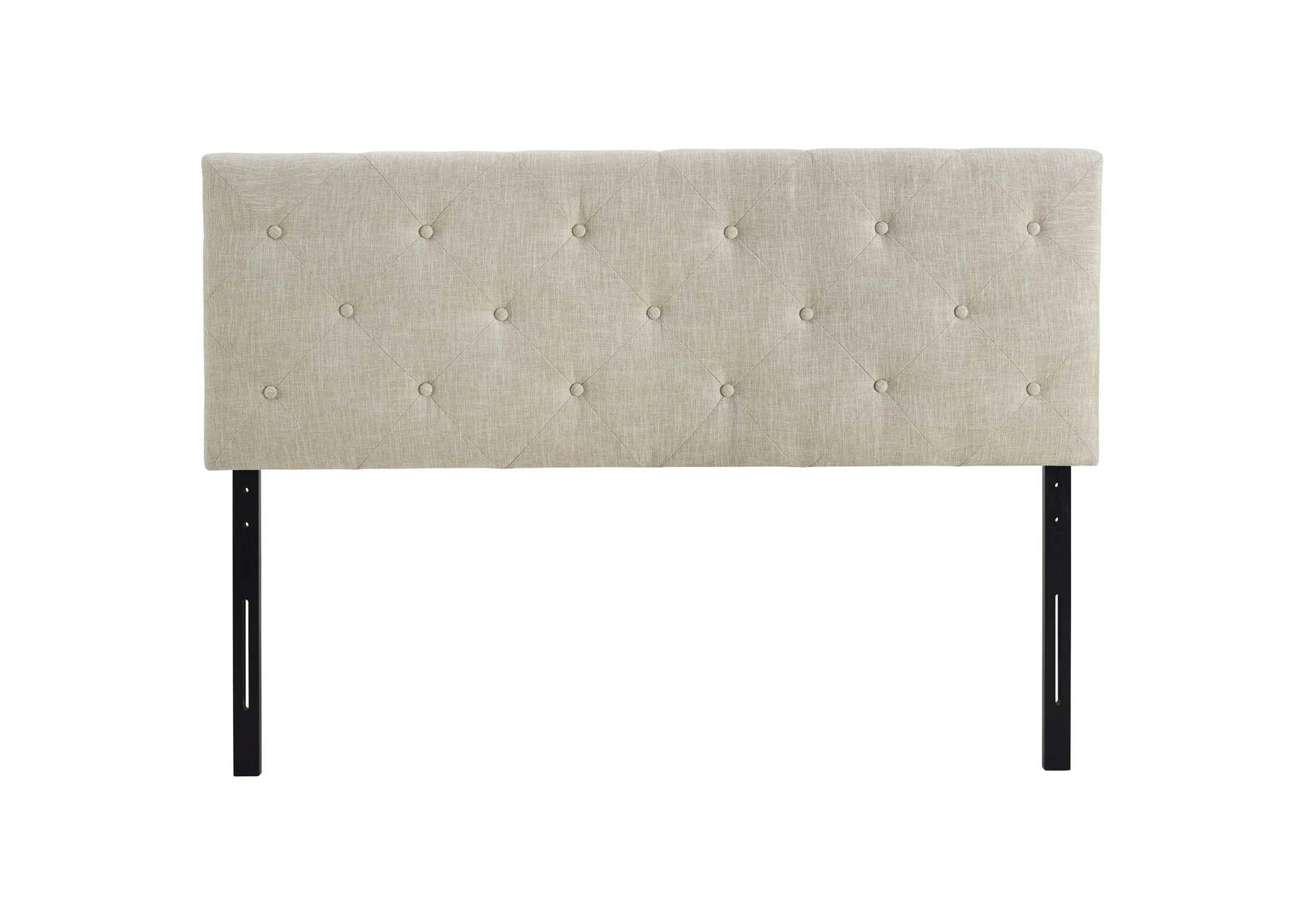 Terisa Beige Queen Upholstered Fabric Headboard,Modway
