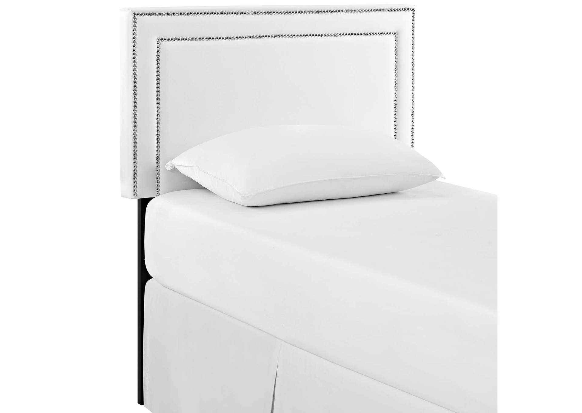 Jessamine White Twin Upholstered Vinyl Headboard,Modway