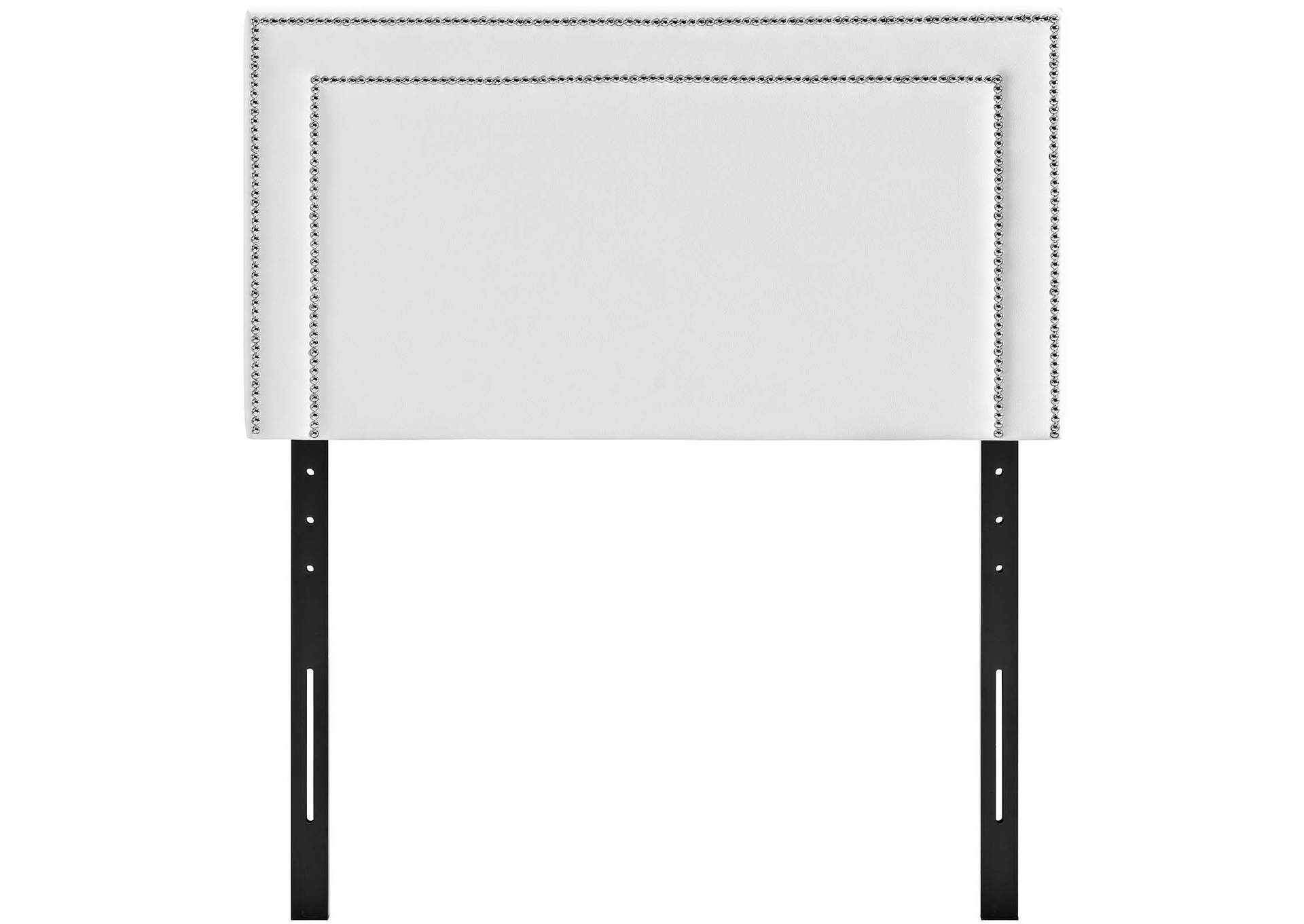 Jessamine White Twin Upholstered Vinyl Headboard,Modway