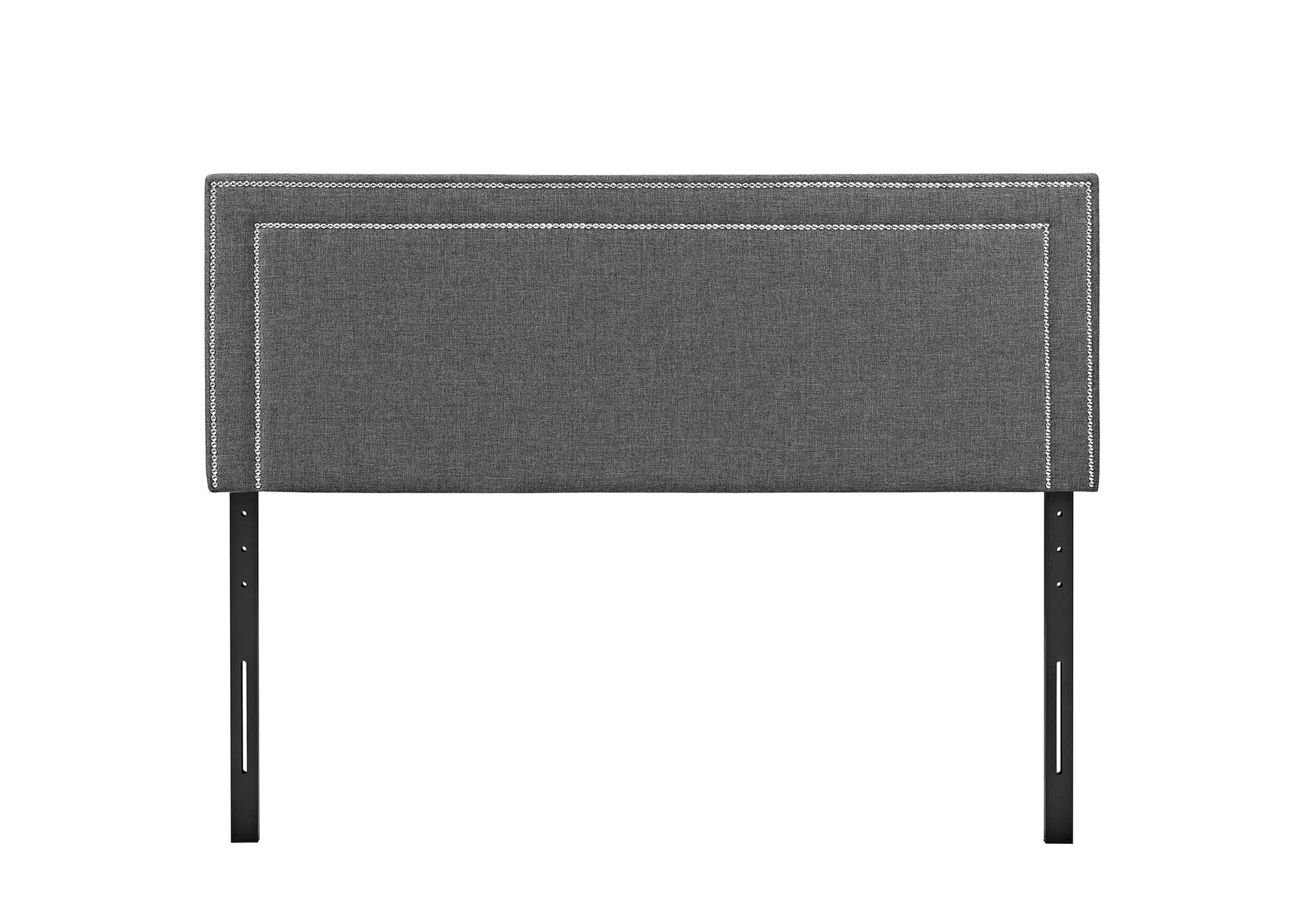 Jessamine Gray Queen Upholstered Fabric Headboard,Modway