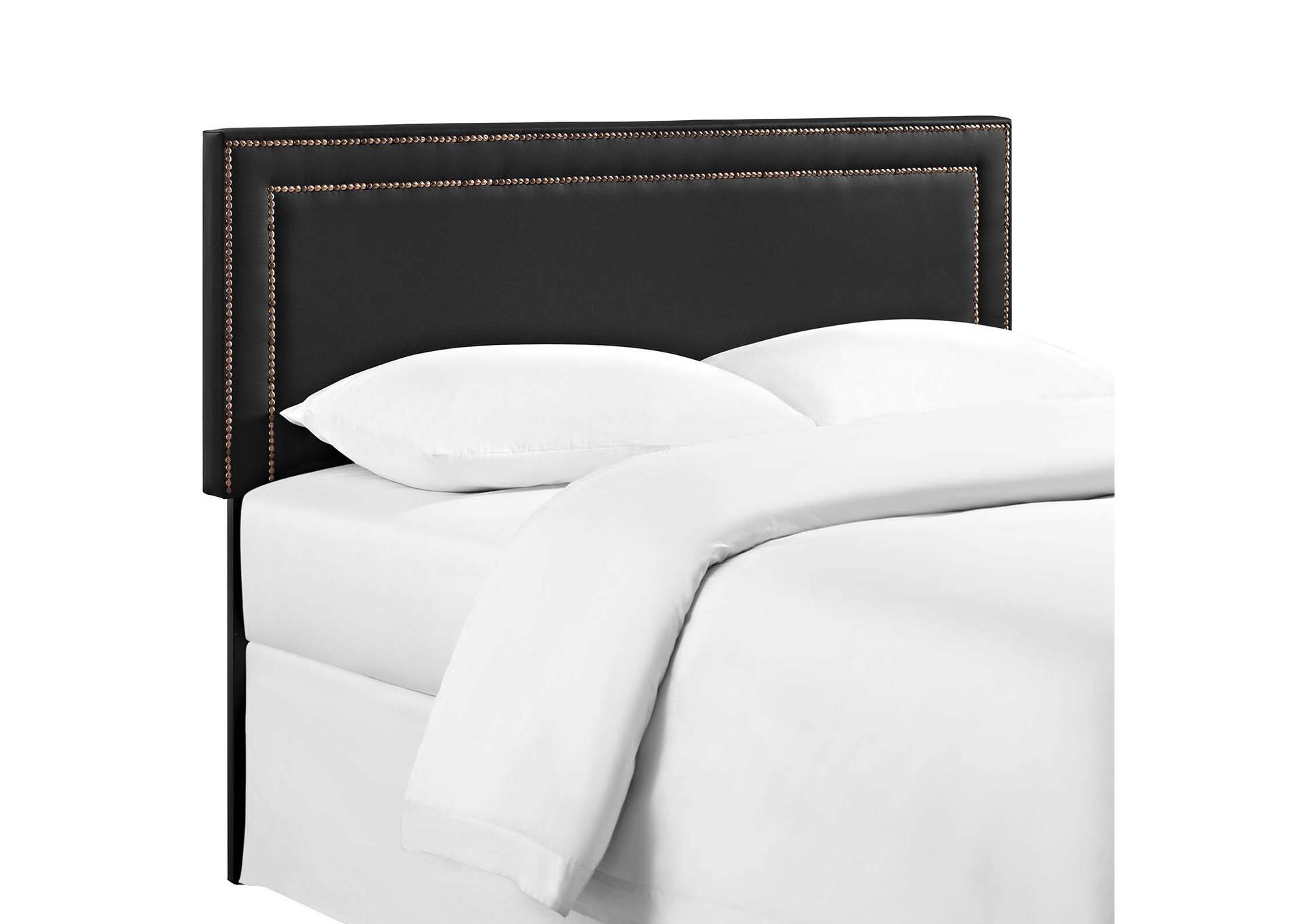Jessamine Black King Upholstered Vinyl Headboard,Modway