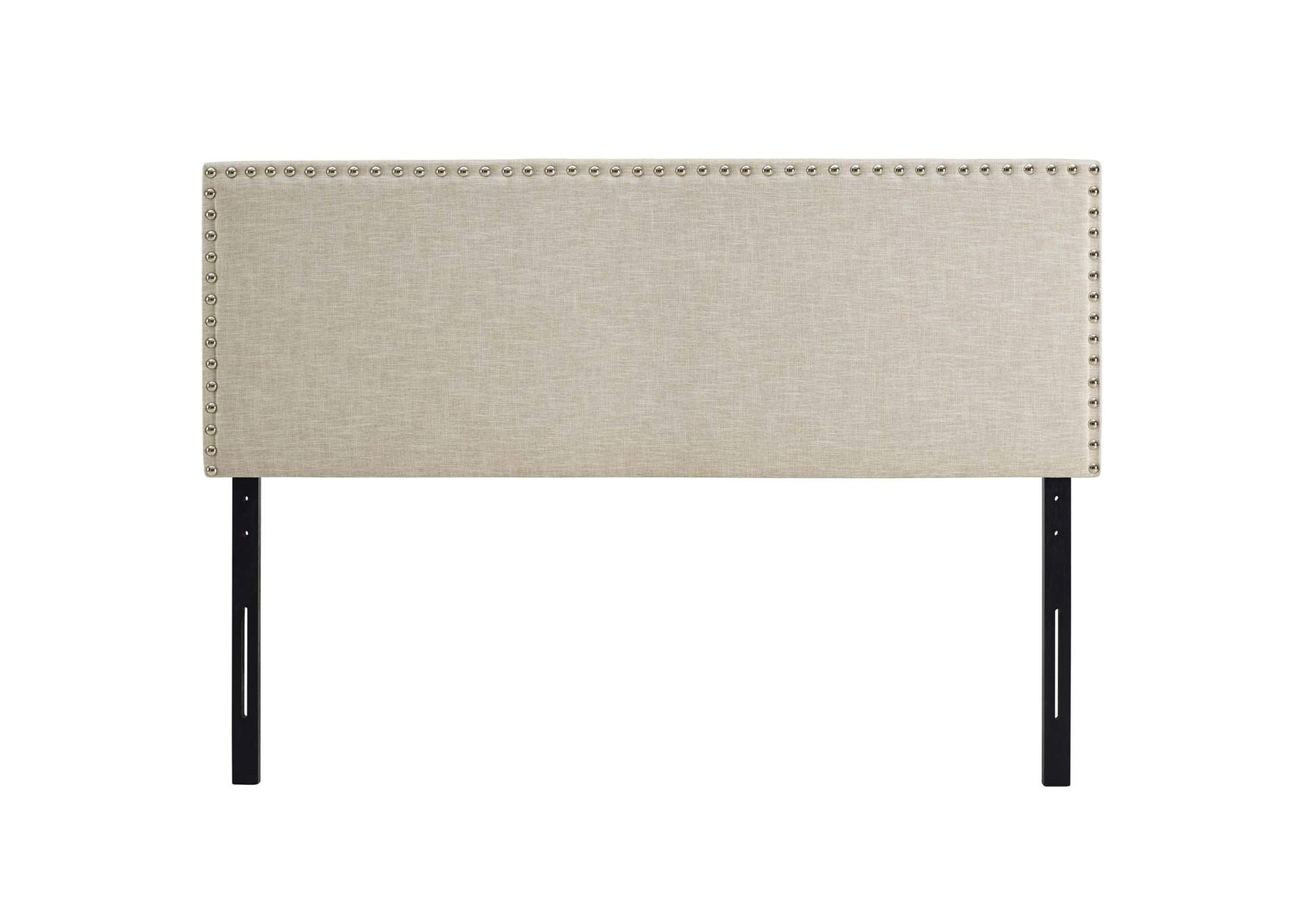 Phoebe Beige Queen Upholstered Fabric Headboard,Modway