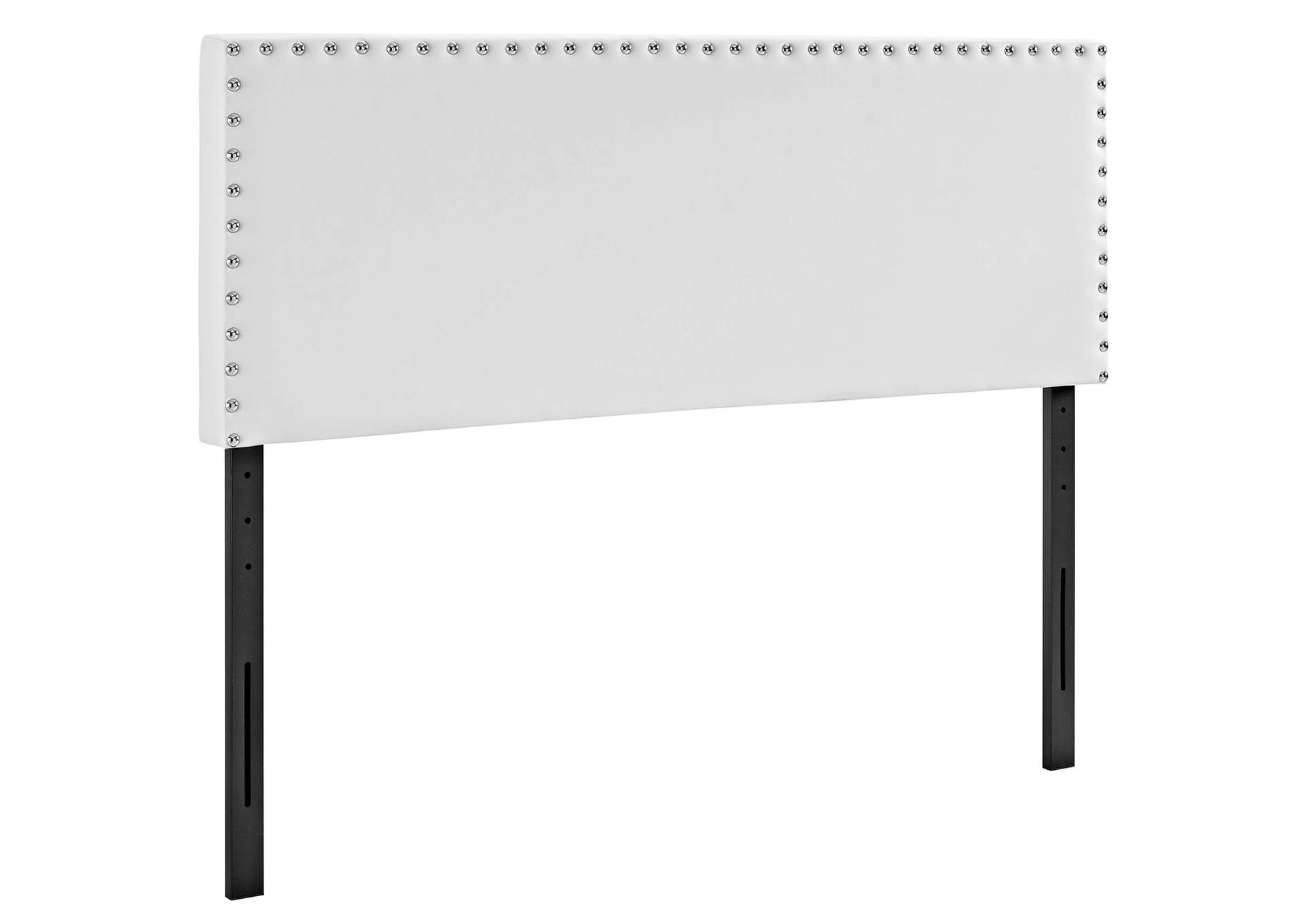 Phoebe White King Upholstered Vinyl Headboard,Modway