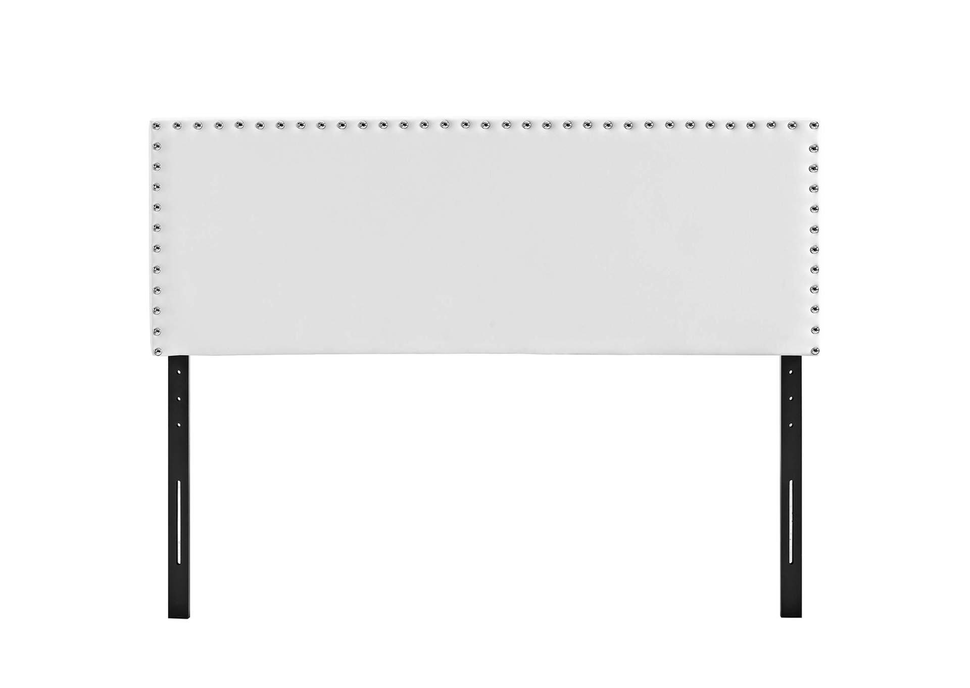 Phoebe White King Upholstered Vinyl Headboard,Modway