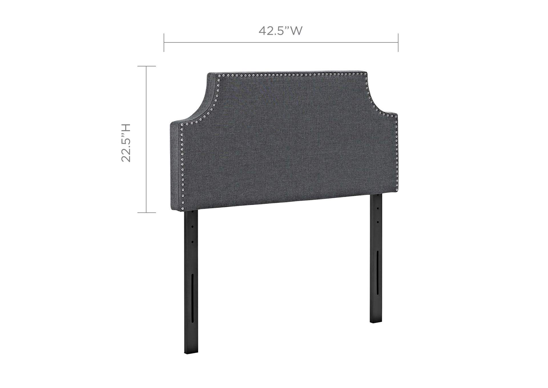 Laura Gray Twin Upholstered Fabric Headboard,Modway