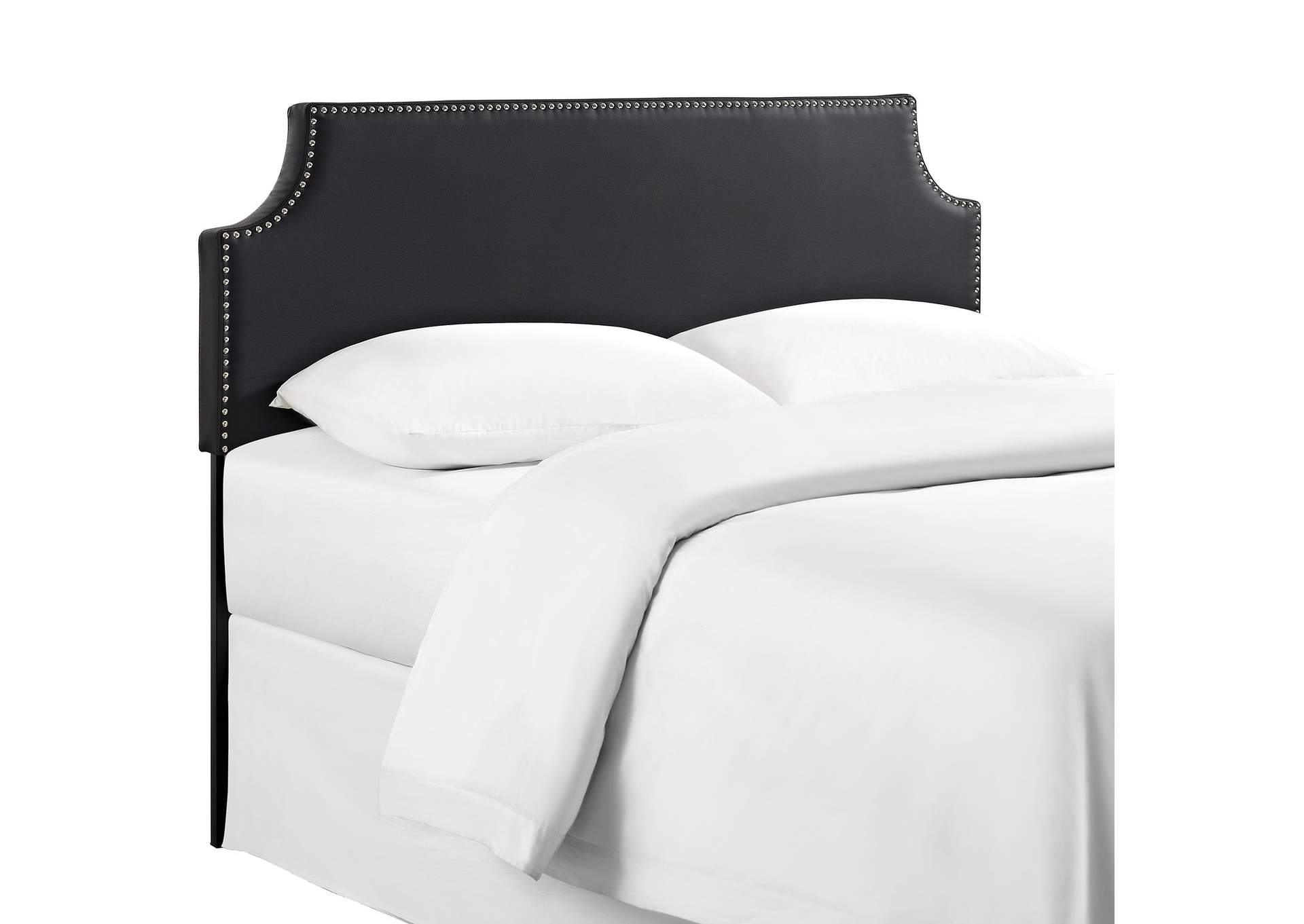 Laura Black Full Upholstered Vinyl Headboard,Modway