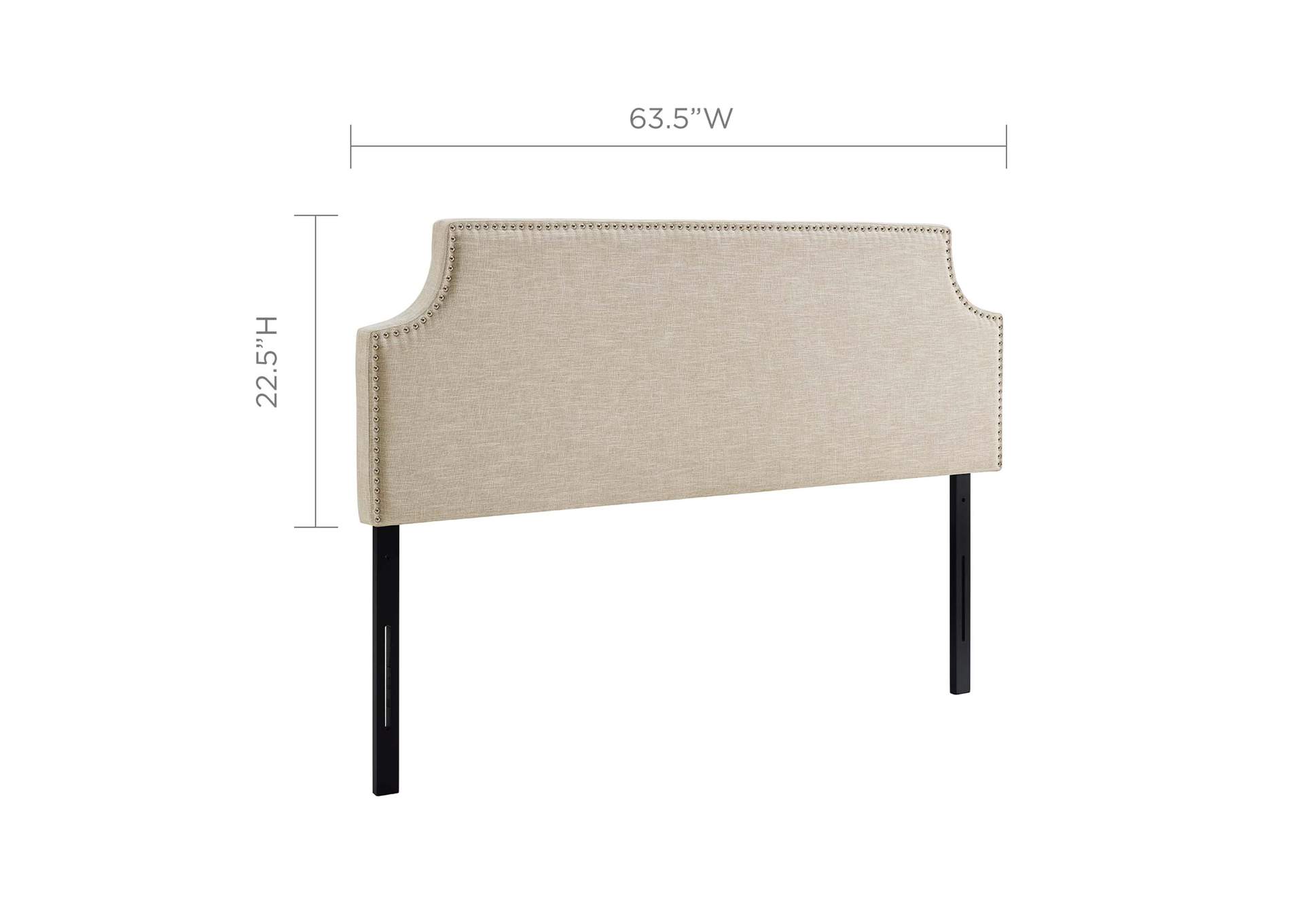 Laura Beige Queen Upholstered Fabric Headboard,Modway