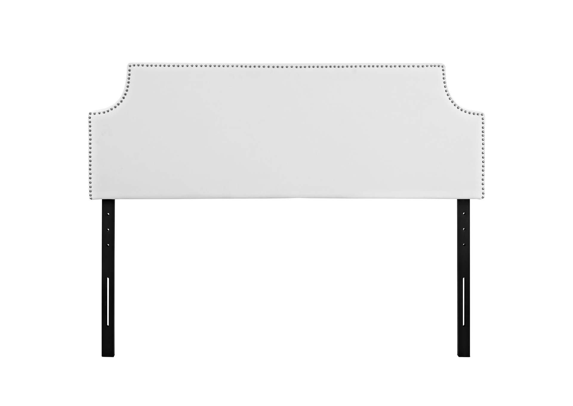 Laura White King Upholstered Vinyl Headboard,Modway