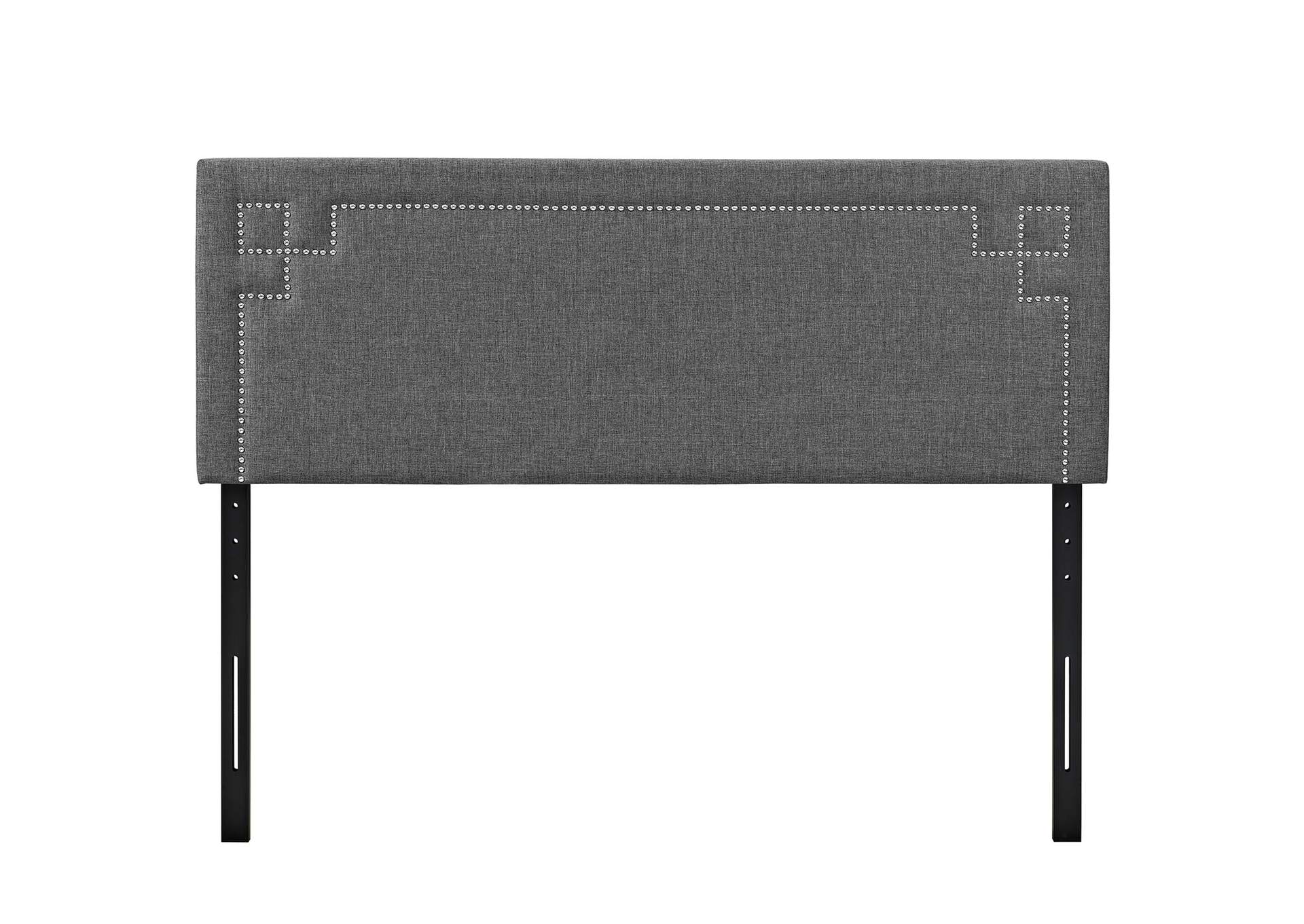 Josie Gray Queen Upholstered Fabric Headboard,Modway