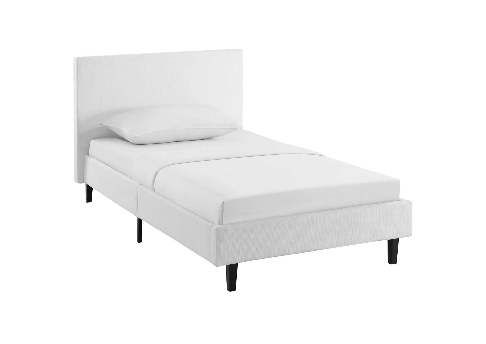 White Anya Twin Bed,Modway