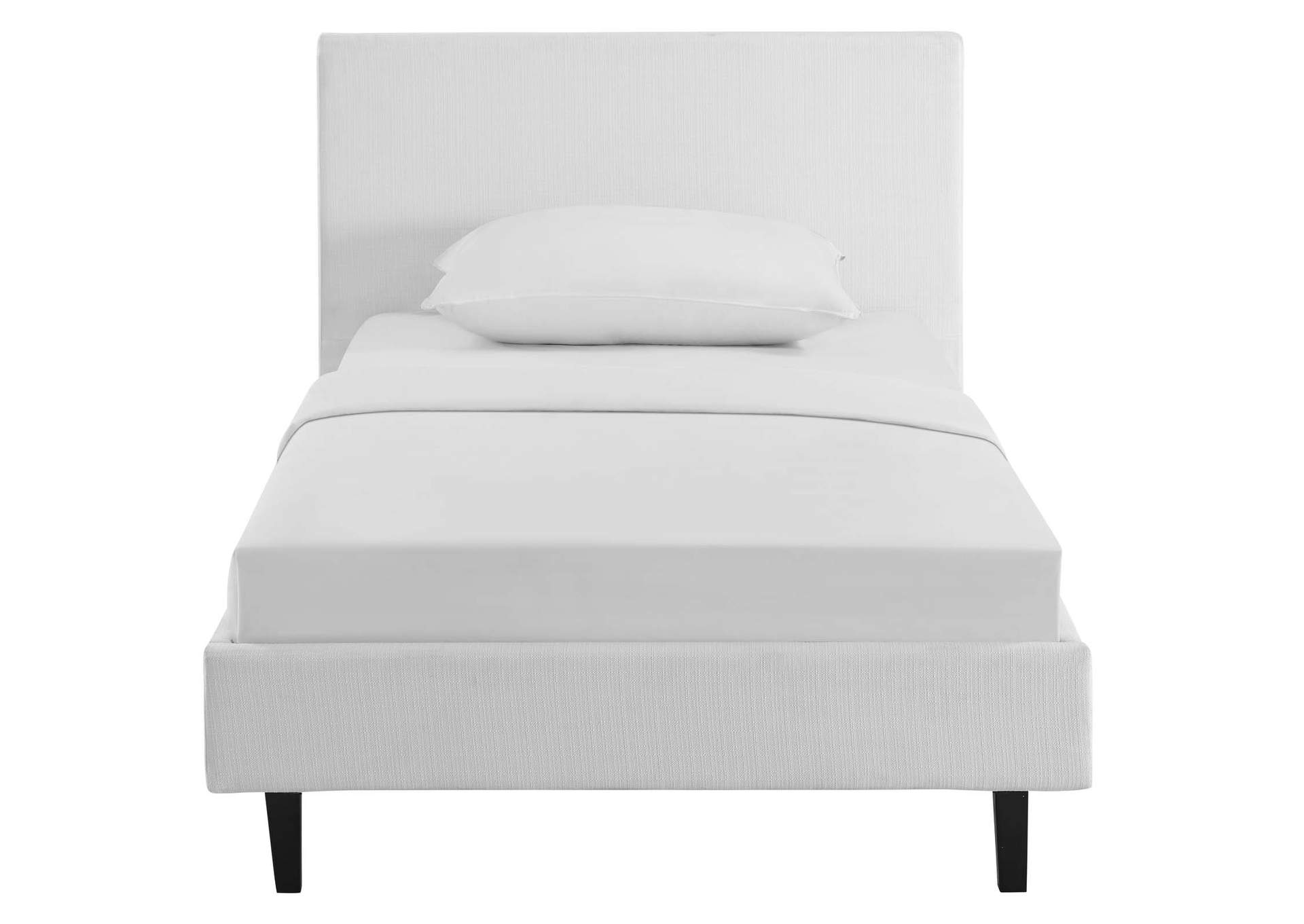 White Anya Twin Bed,Modway