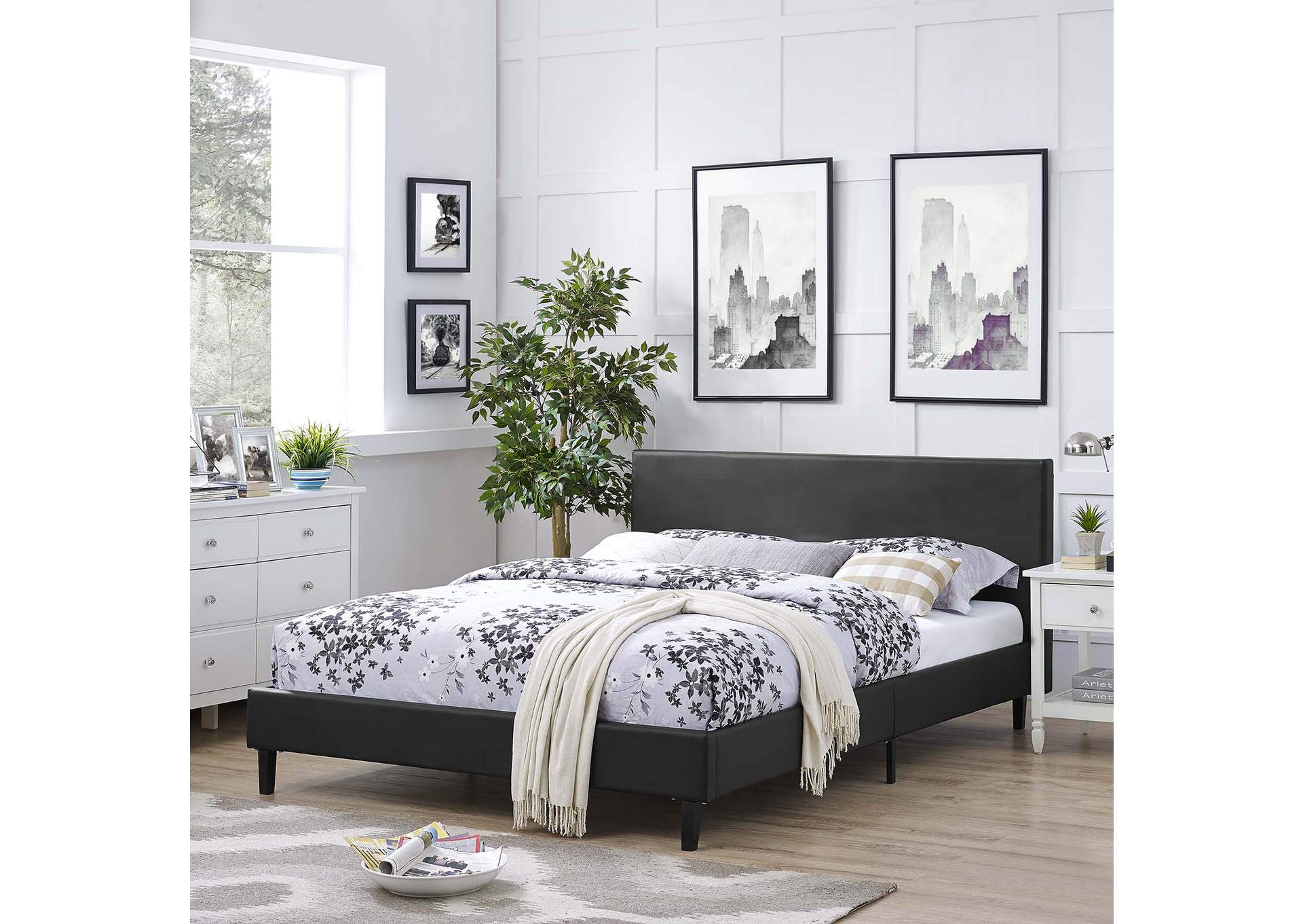 Black Anya Full Bed,Modway