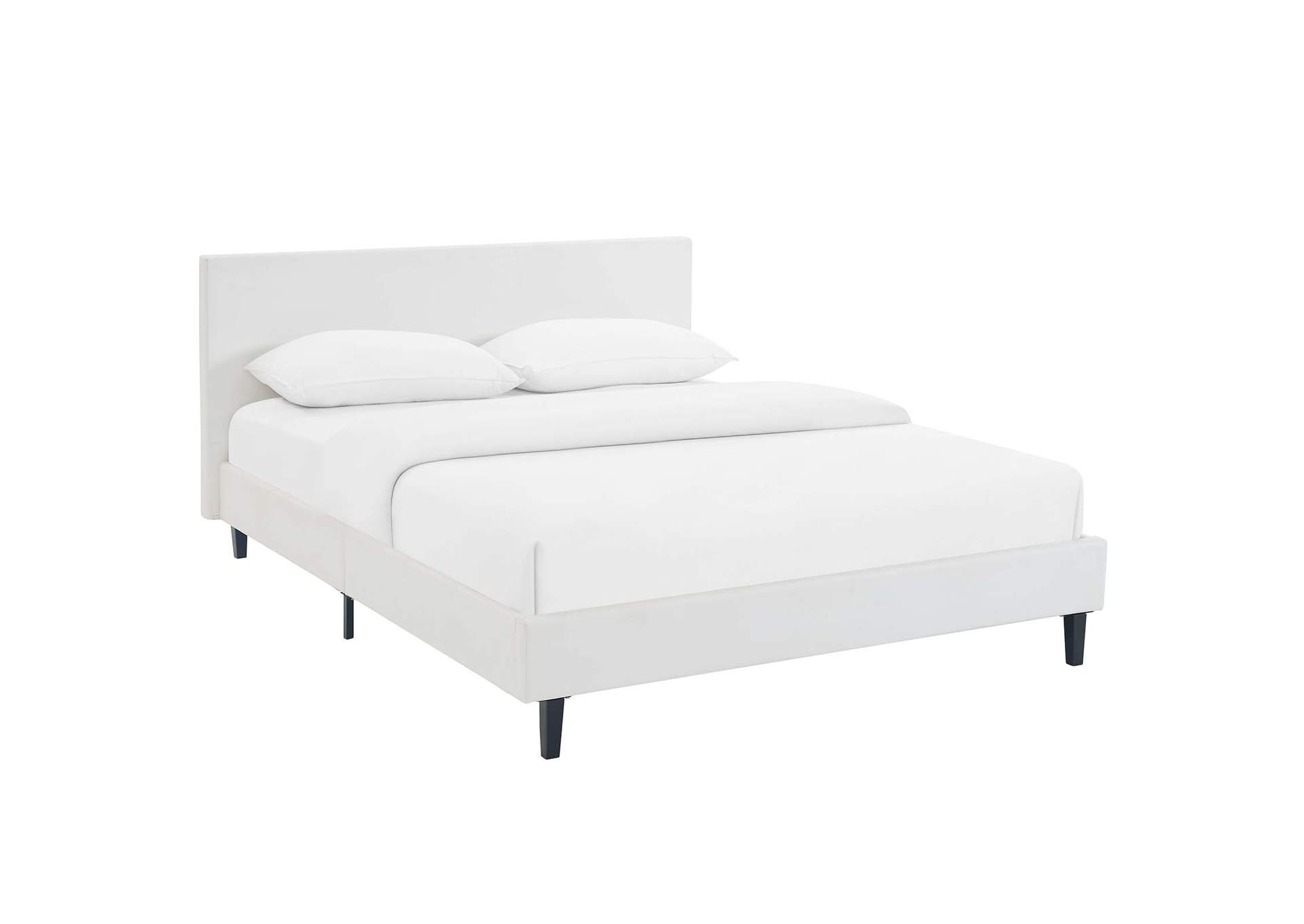 White Anya Full Bed,Modway