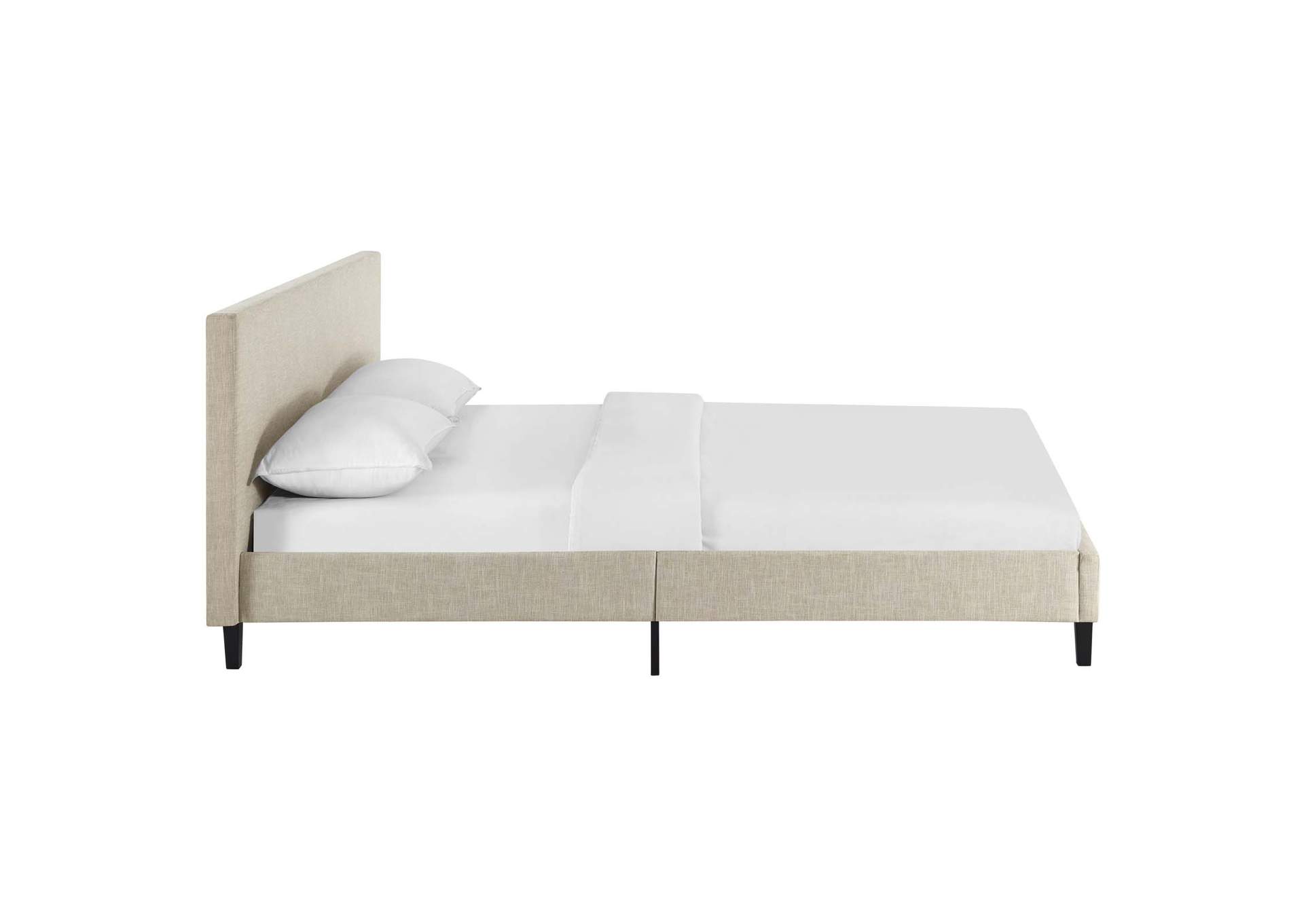 Beige Anya Full Bed - Fabric,Modway