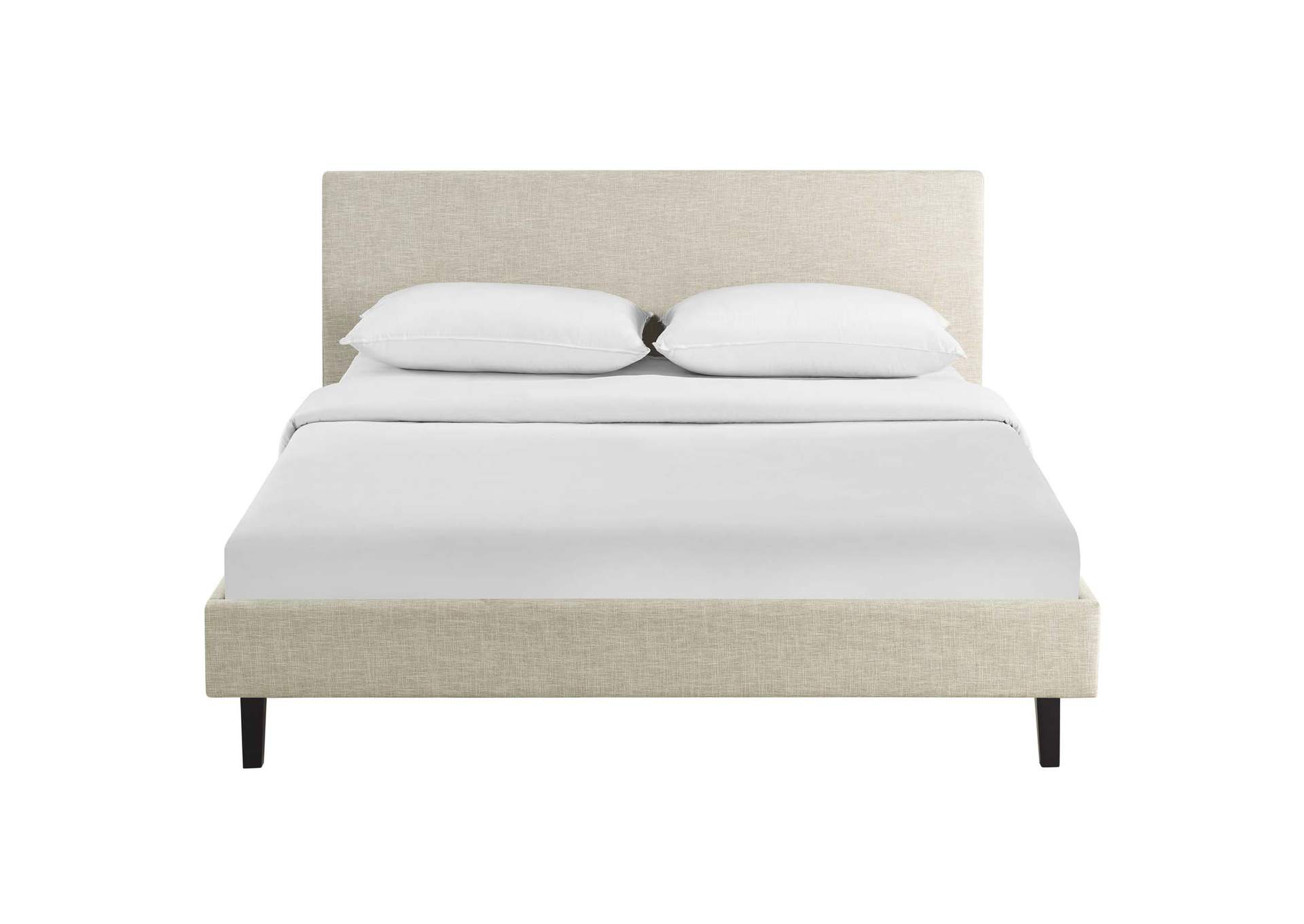 Beige Anya Full Bed - Fabric,Modway