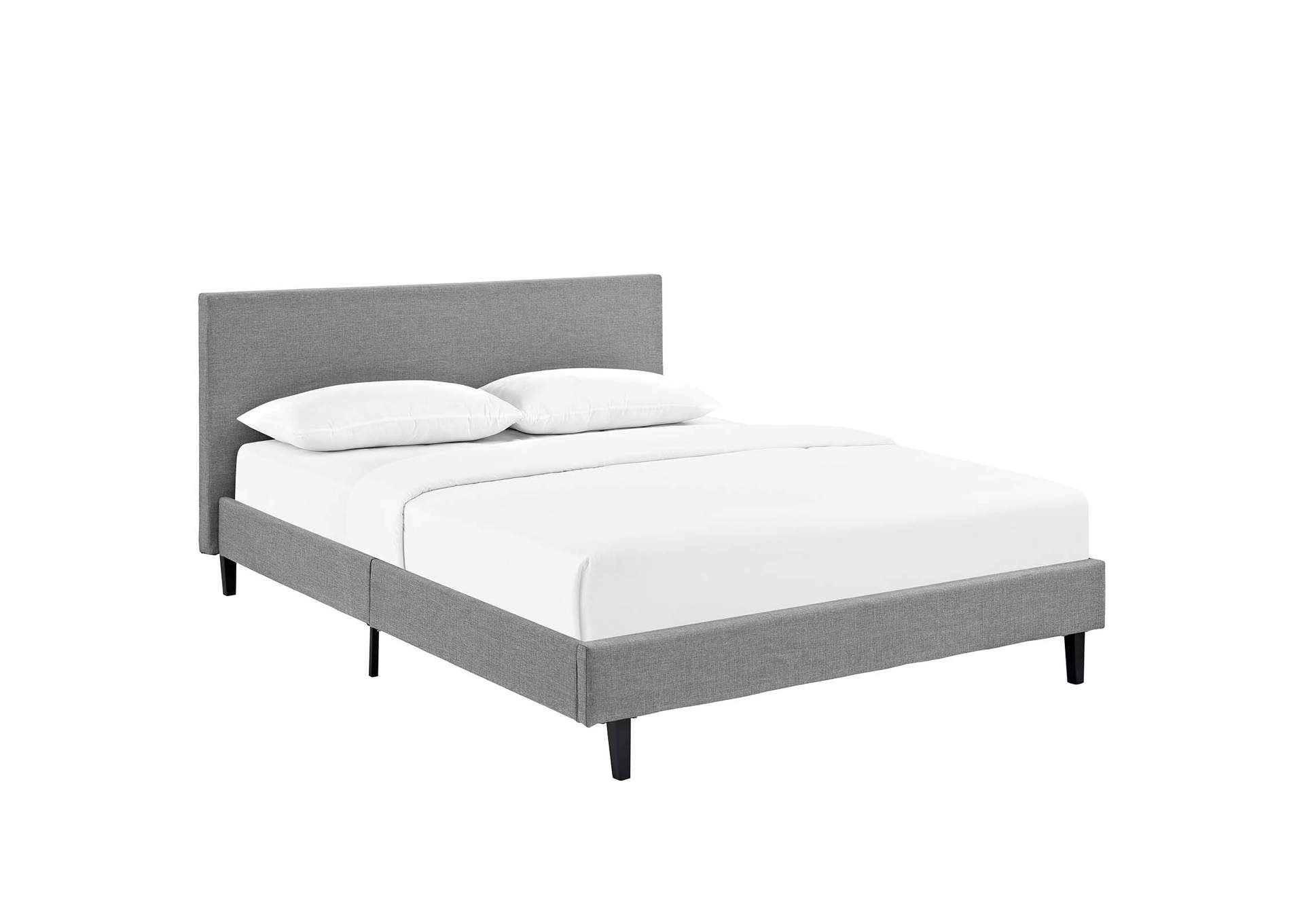 Light Gray Anya Full Bed - Fabric,Modway