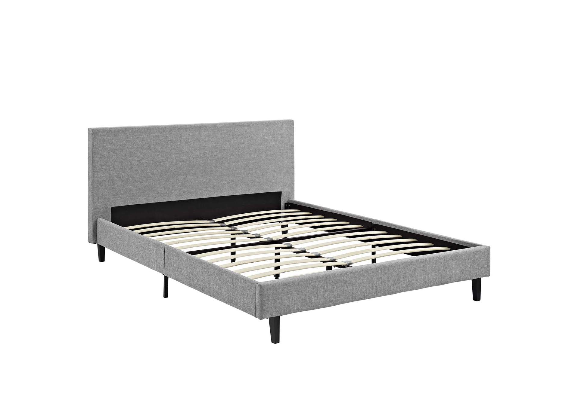 Light Gray Anya Full Bed - Fabric,Modway