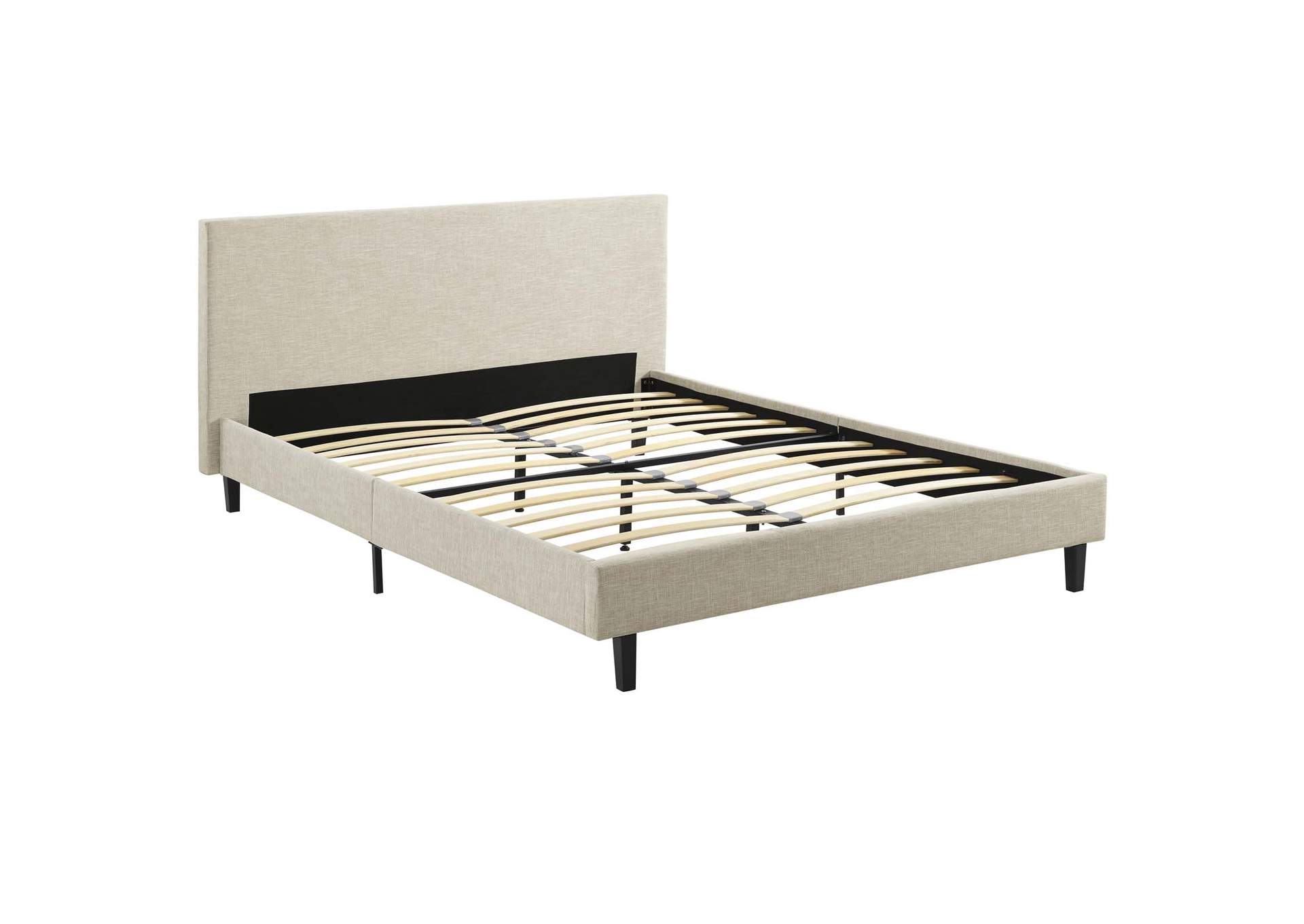 Beige Anya Queen Bed,Modway
