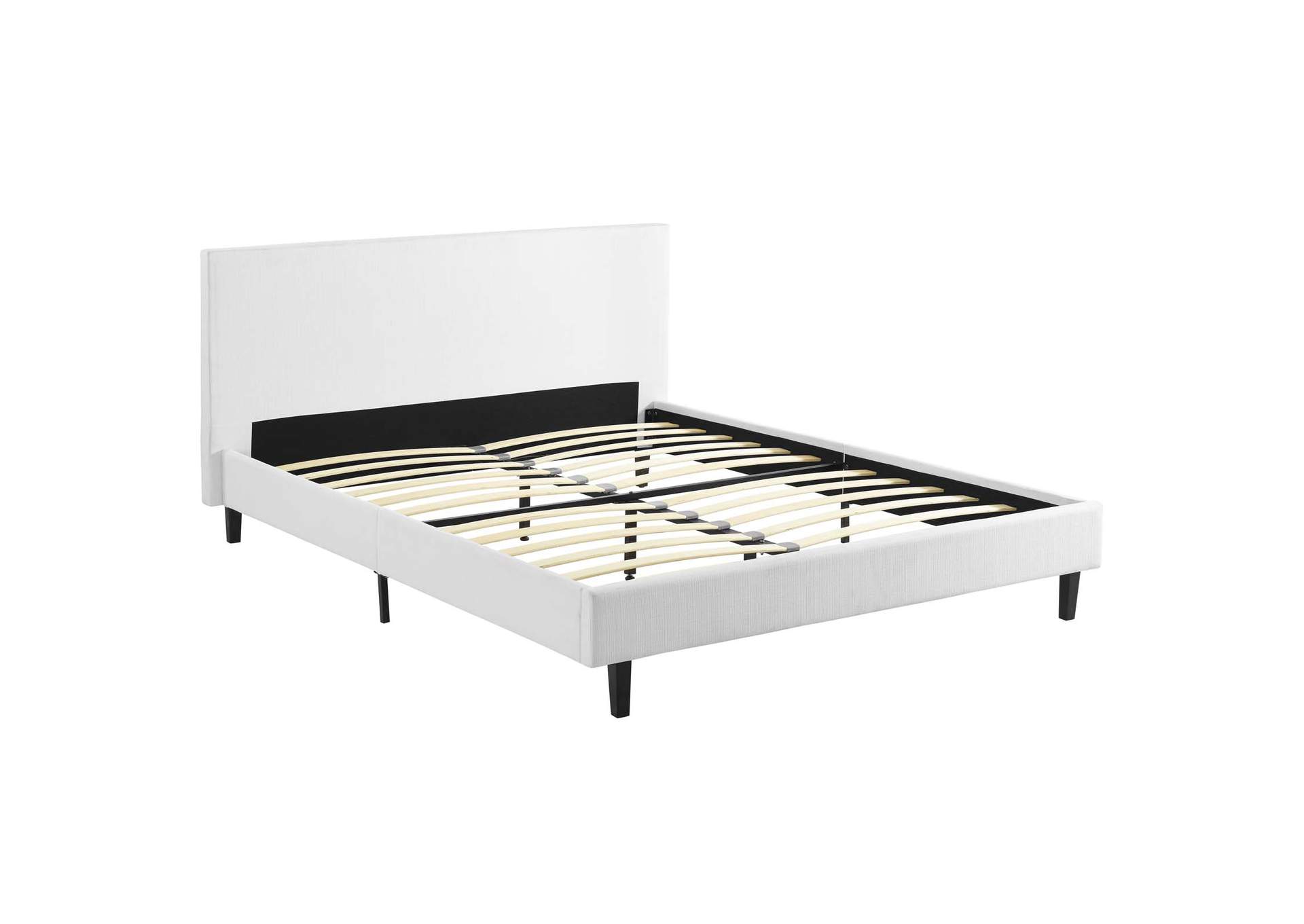 White Anya Queen Bed,Modway