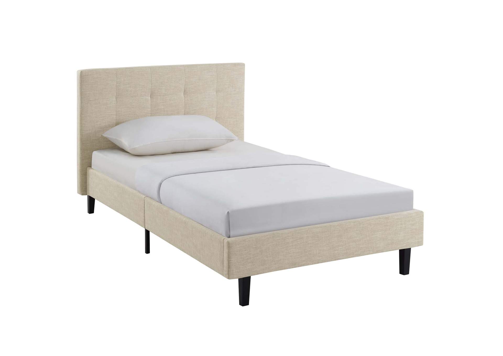 Beige Linnea Twin Bed,Modway