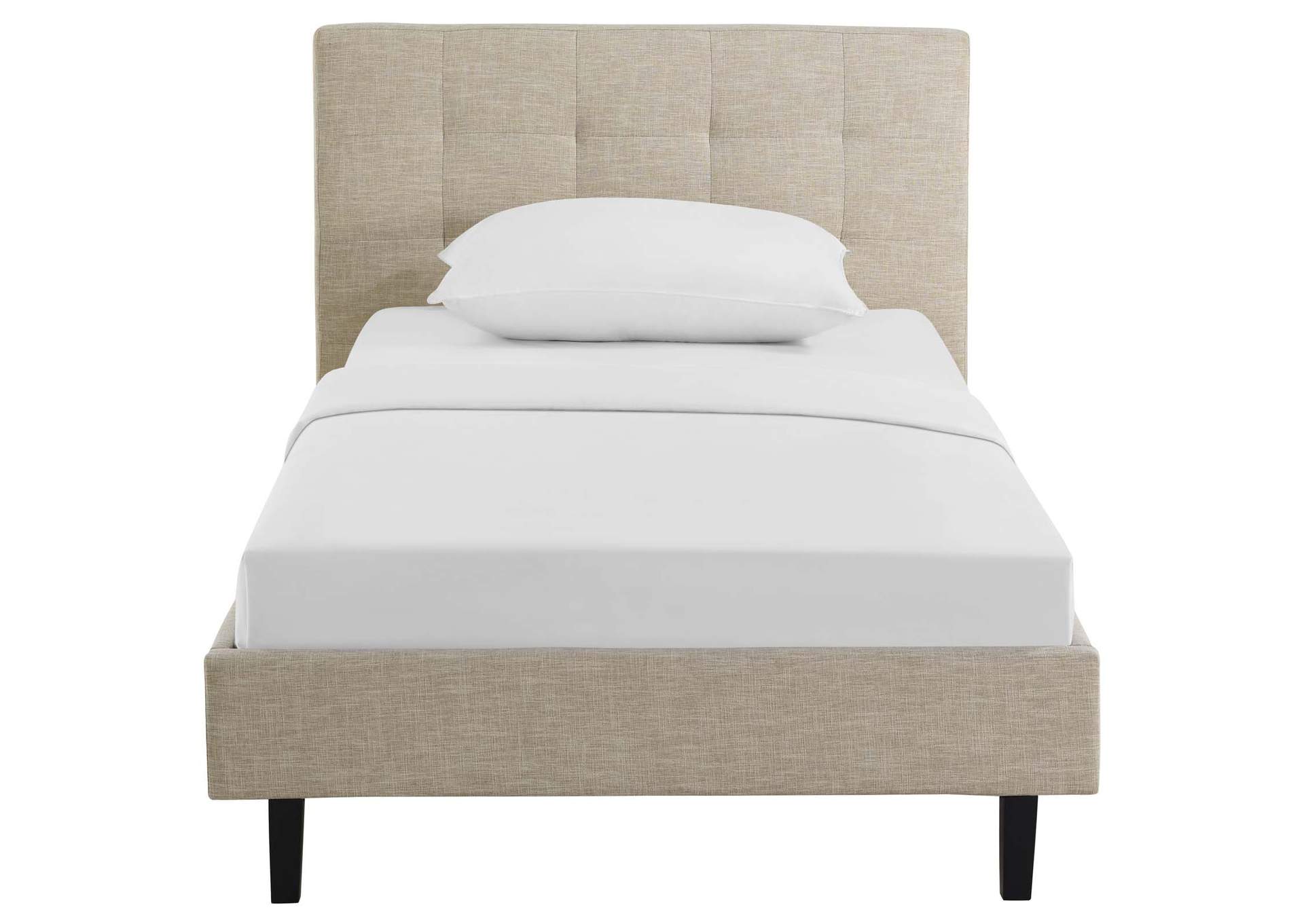 Beige Linnea Twin Bed,Modway