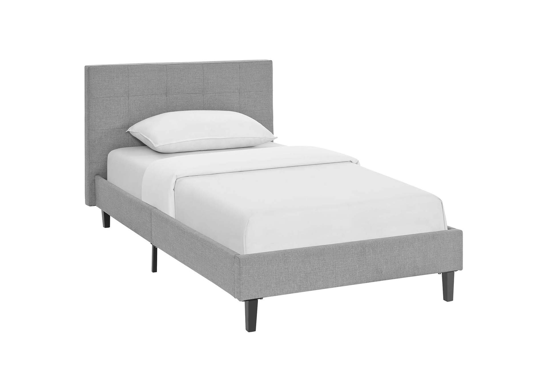 Light Gray Linnea Twin Bed,Modway