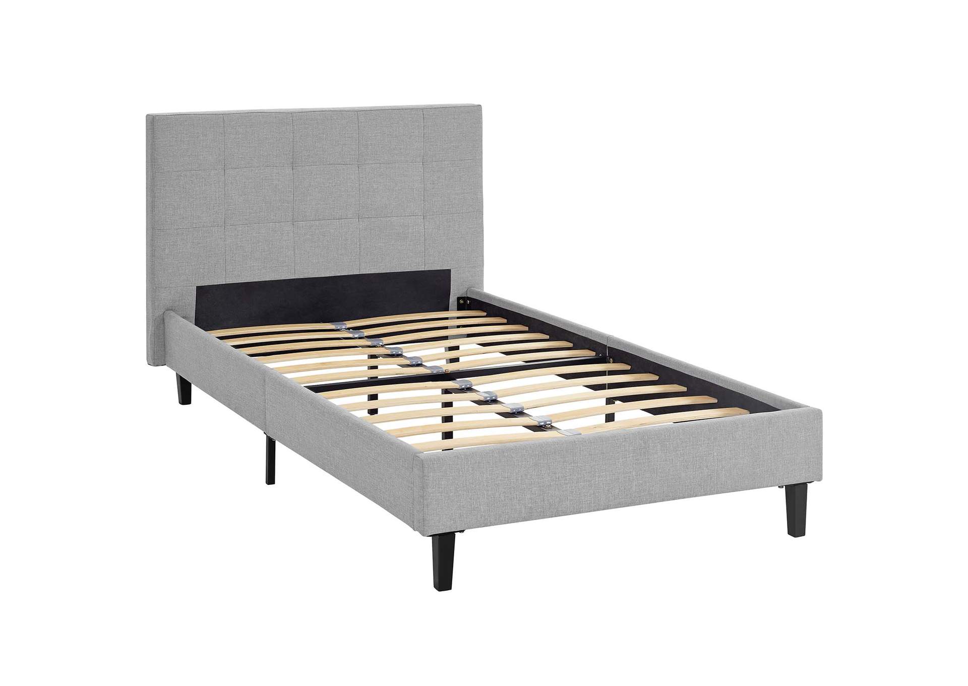 Light Gray Linnea Twin Bed,Modway