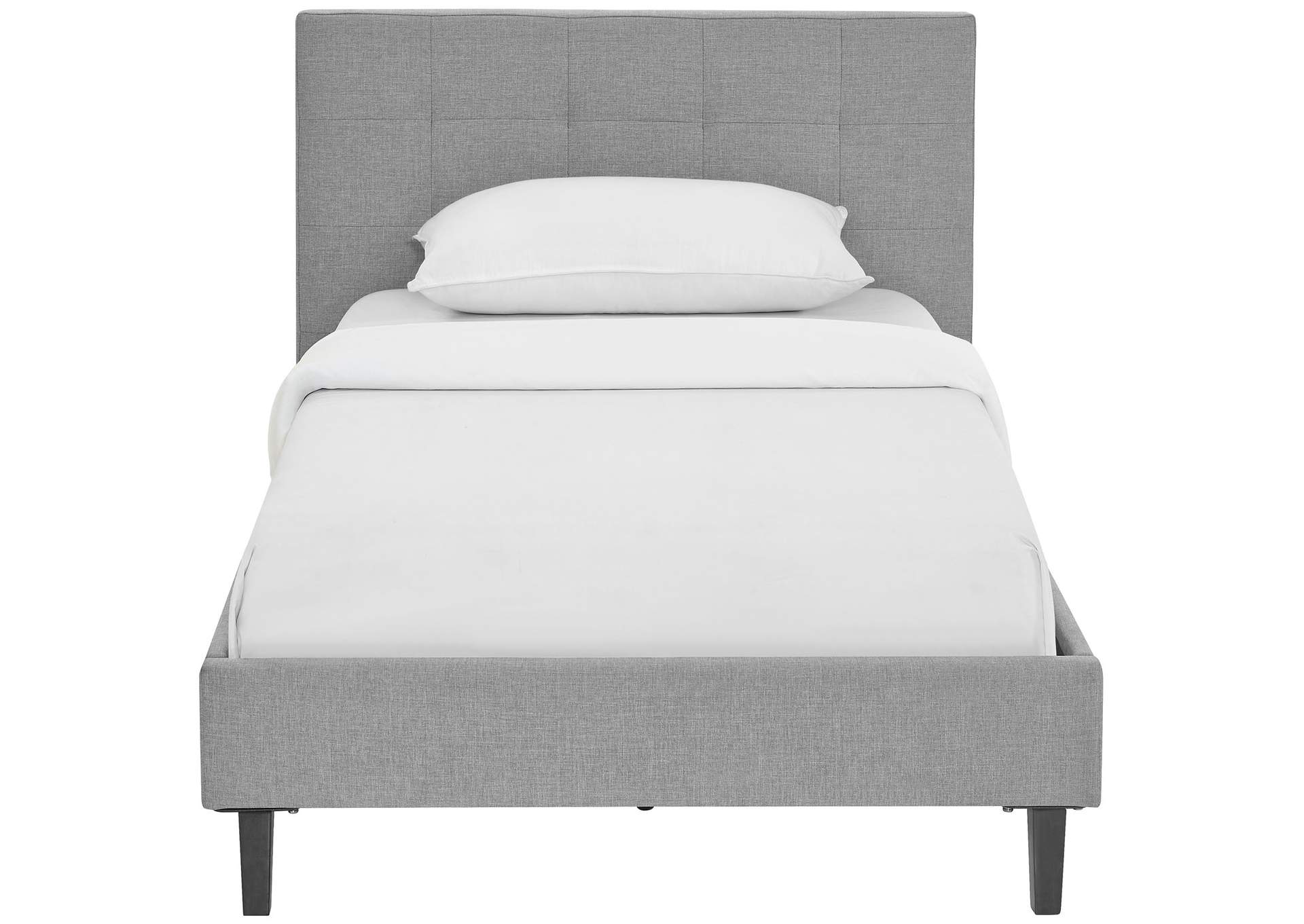 Light Gray Linnea Twin Bed,Modway