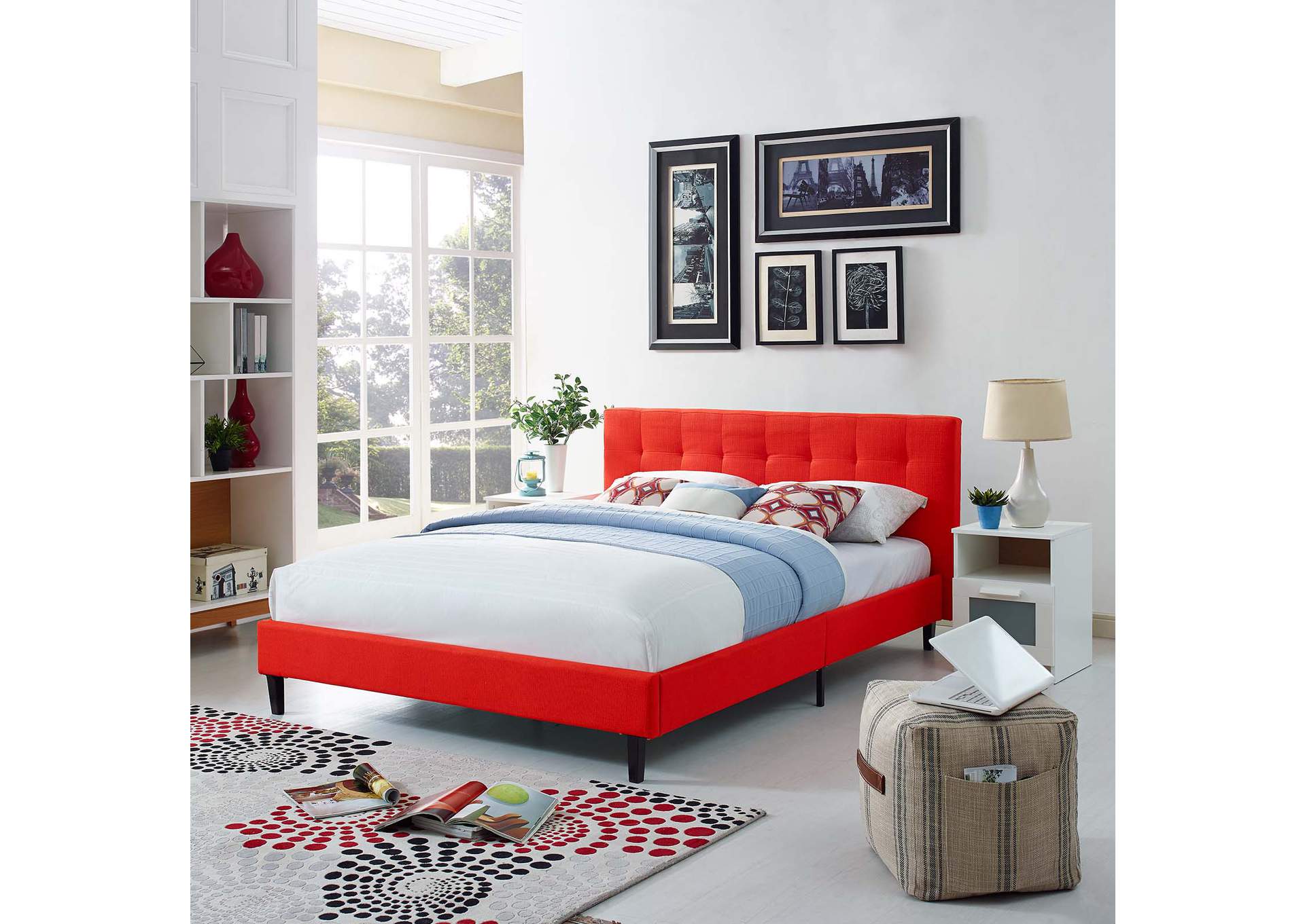 Atomic Red Linnea Full Bed,Modway