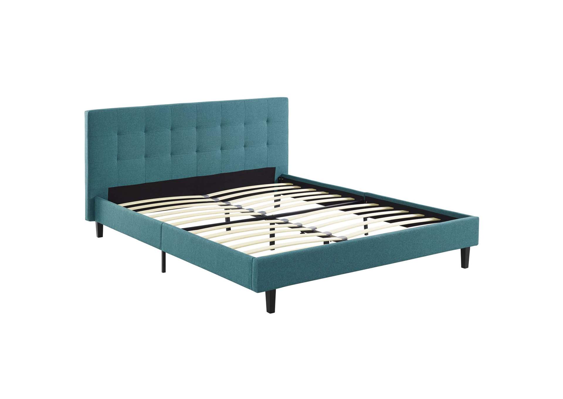 Teal Linnea Queen Bed - Fabric,Modway
