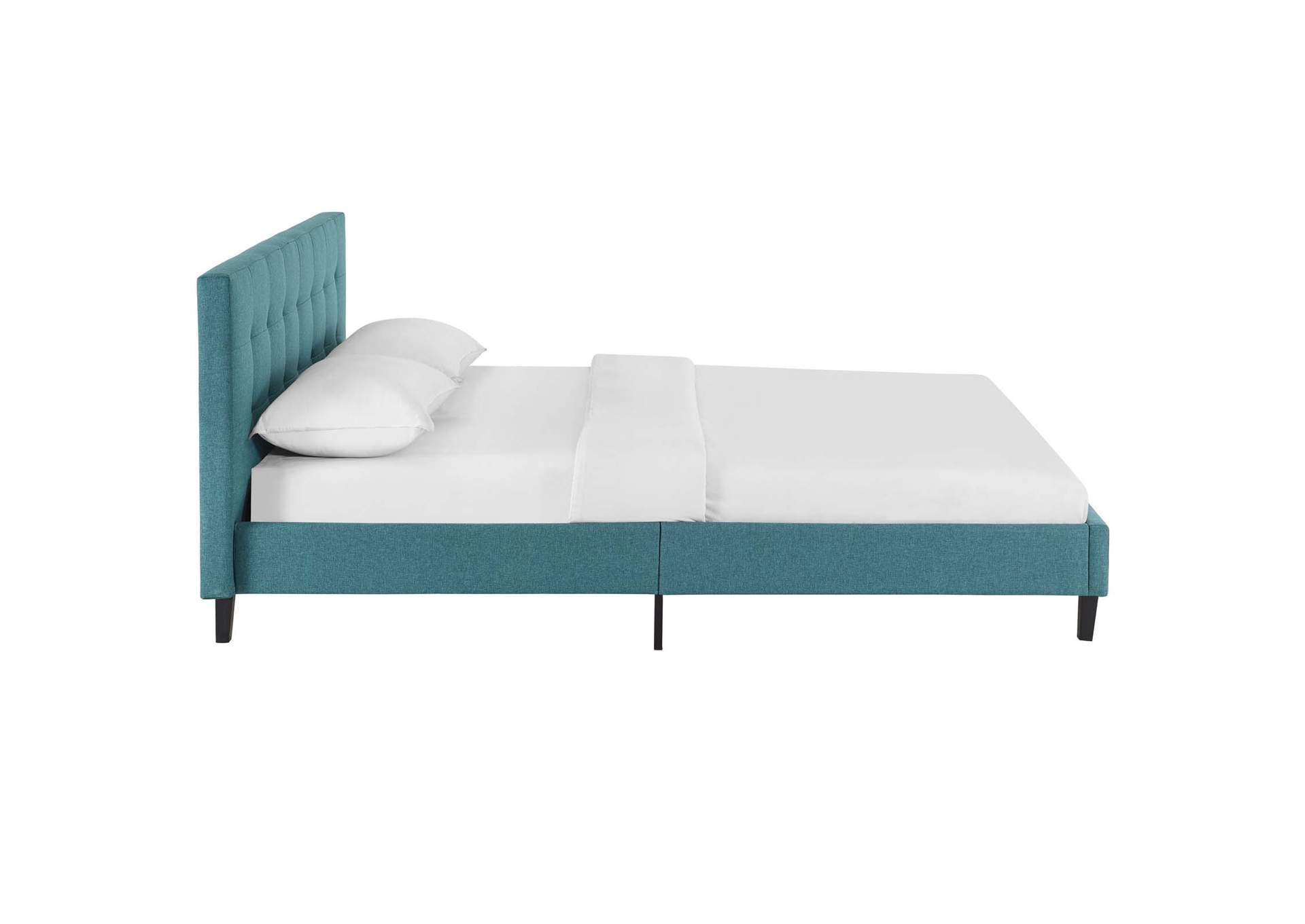 Teal Linnea Queen Bed - Fabric,Modway