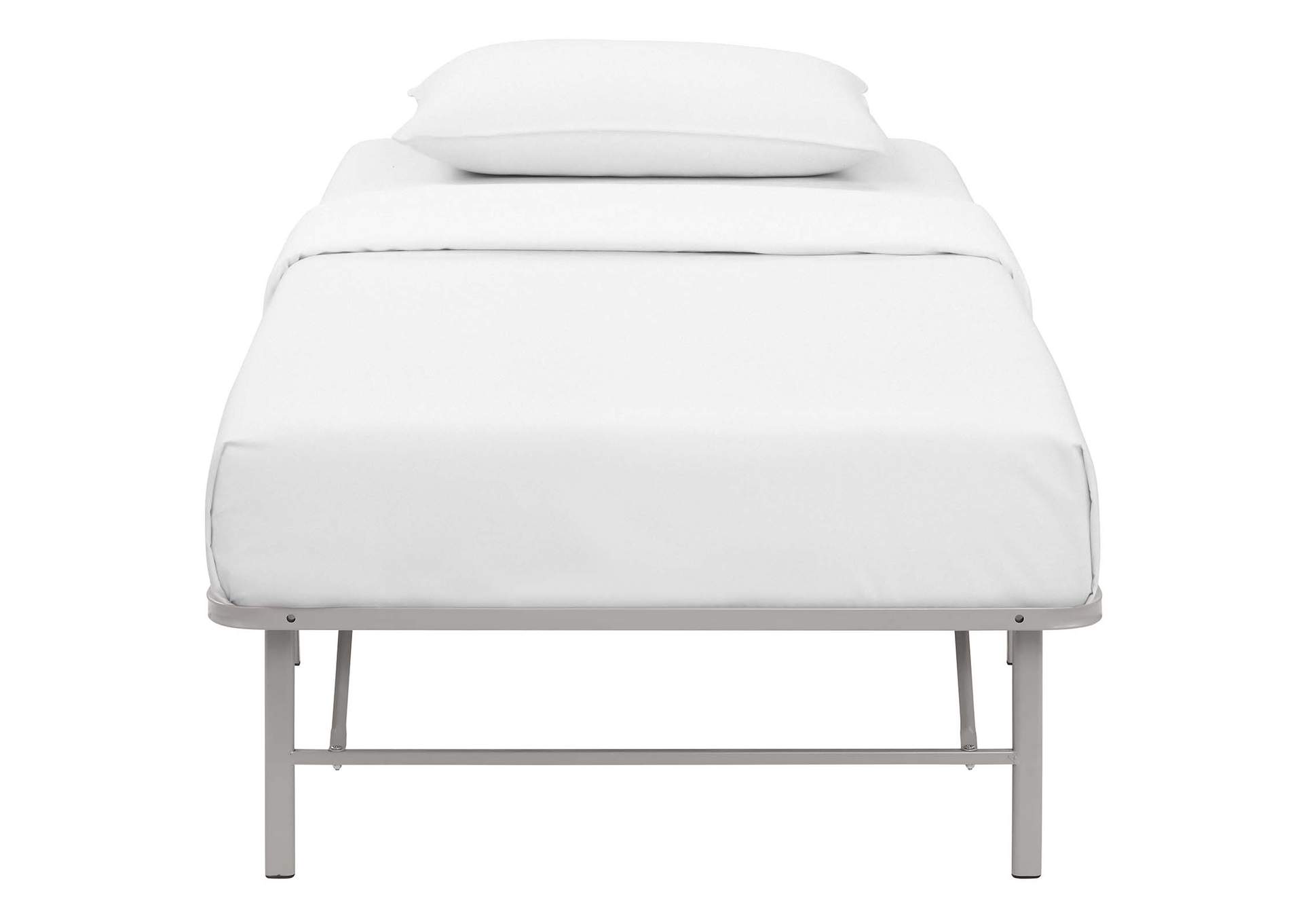 Gray Horizon Twin Bed - Stainless Steel Frame,Modway