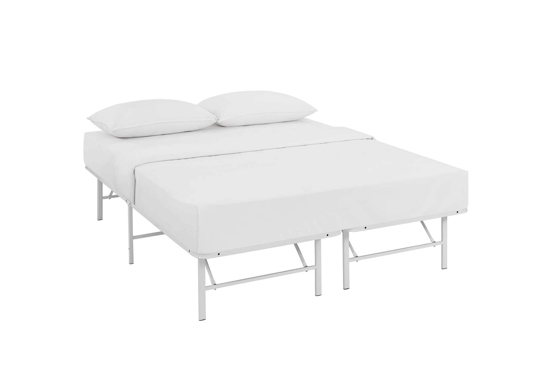 White Horizon Full Bed - Stainless Steel Frame,Modway