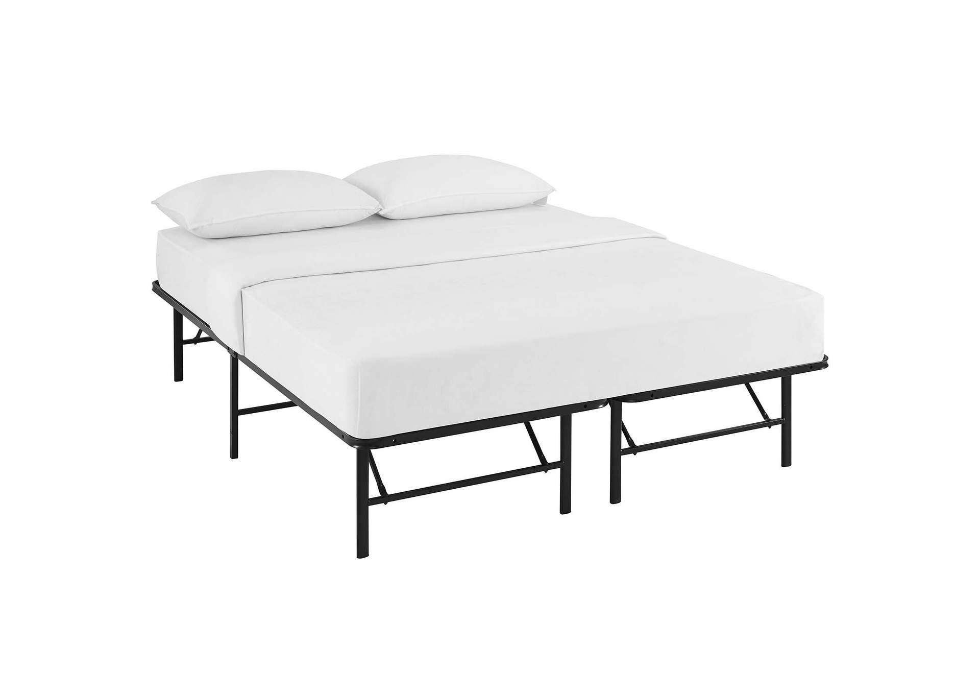 Brown Horizon Queen Bed - Stainless Steel Frame,Modway