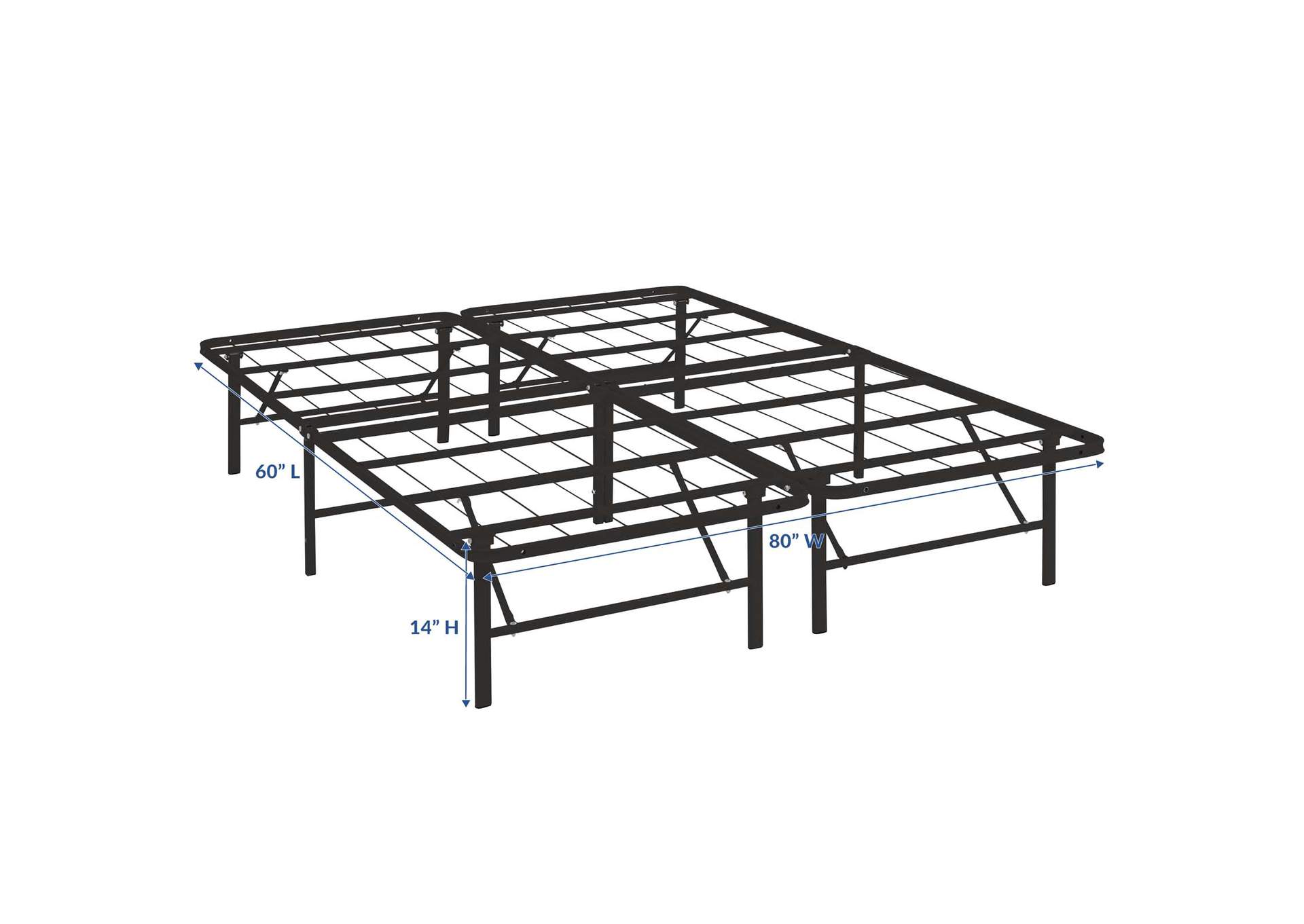 Brown Horizon Queen Bed - Stainless Steel Frame,Modway