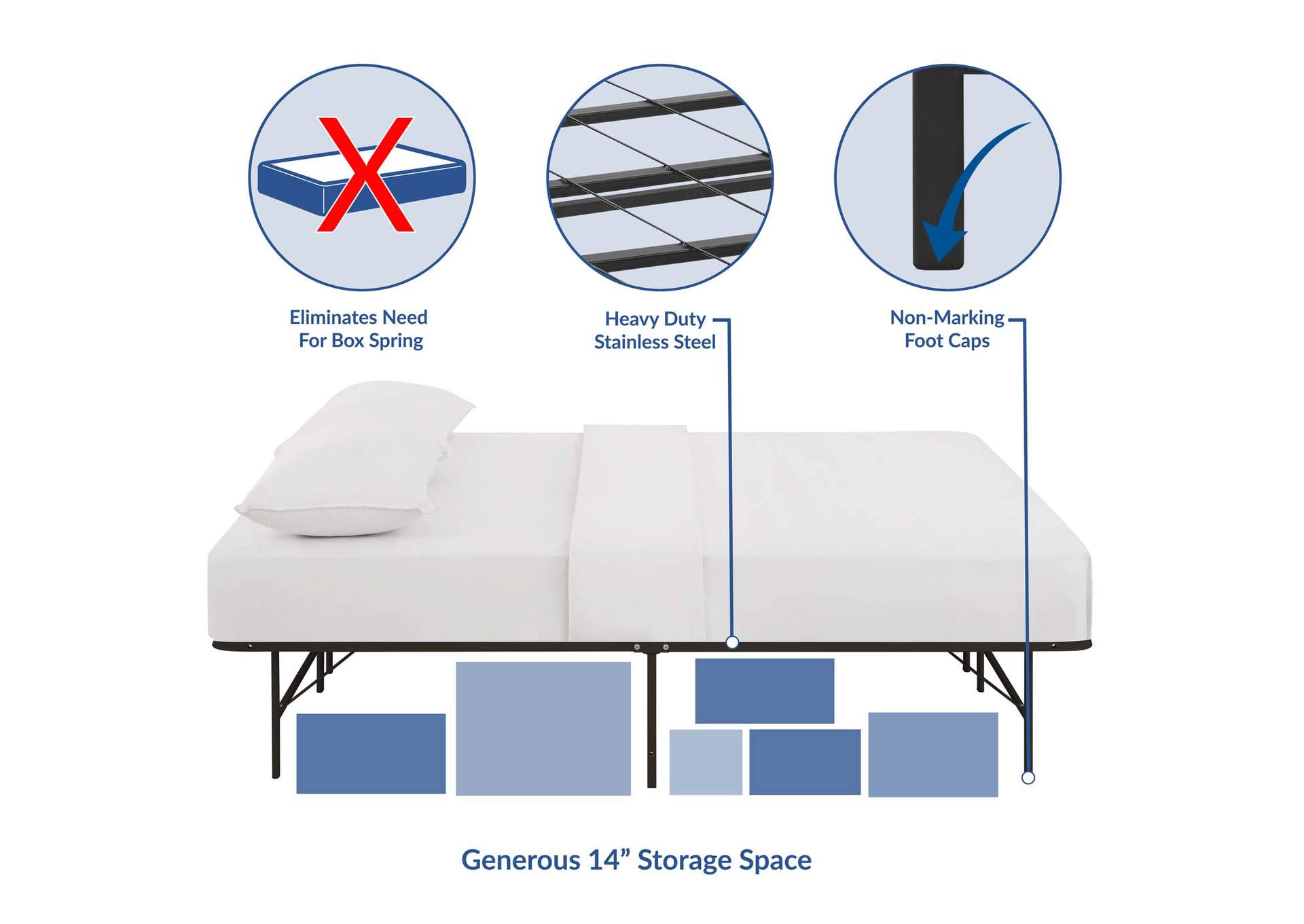 Brown Horizon Queen Bed - Stainless Steel Frame,Modway