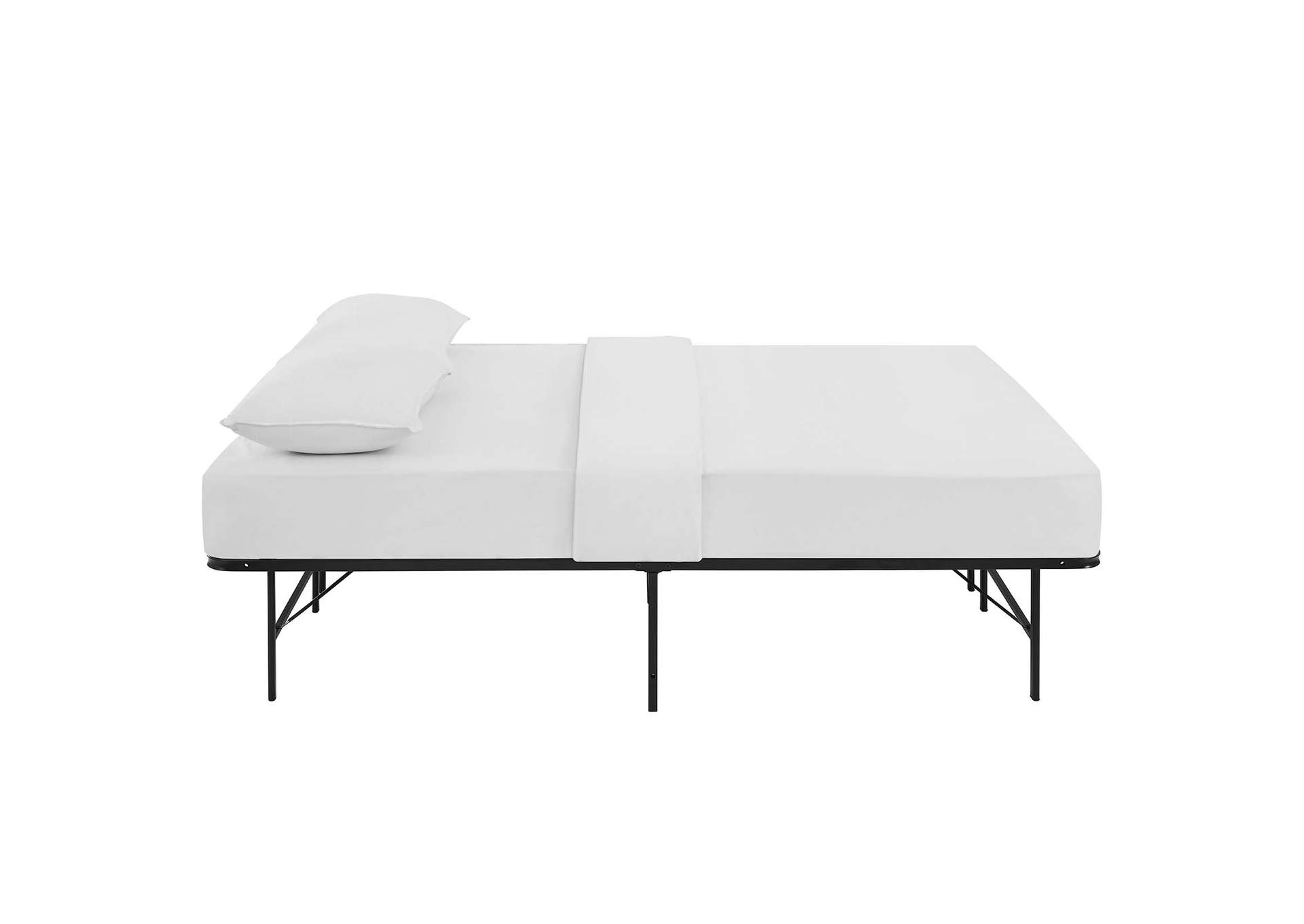 Brown Horizon Queen Bed - Stainless Steel Frame,Modway